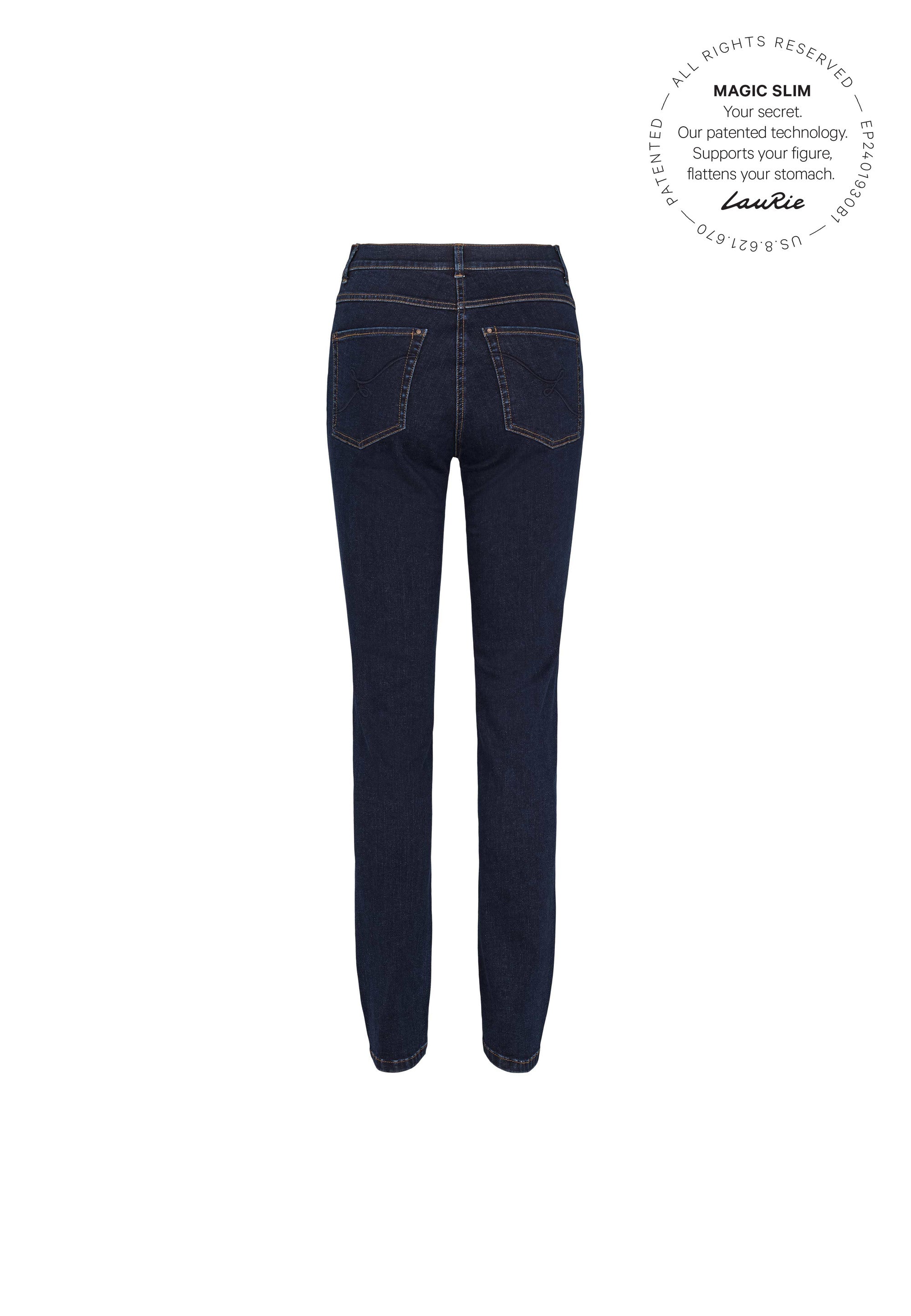 LAURIE Agatha Slim - Medium Length Slim Dunkelblauer denim