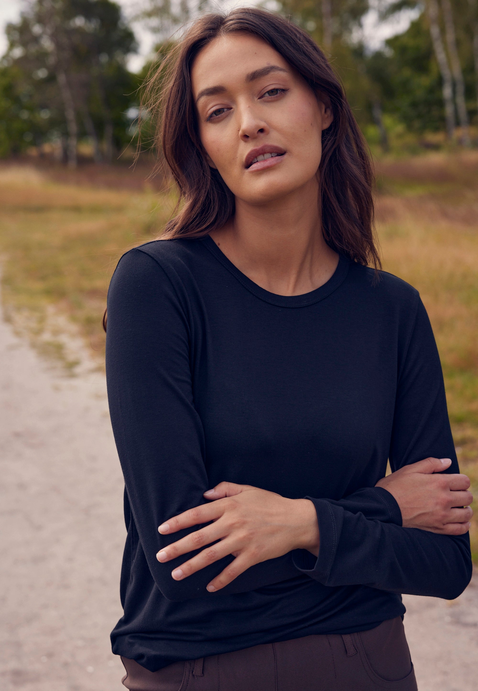 LAURIE Amanda T-Shirt - Long Sleeve T-Shirts Schwarz