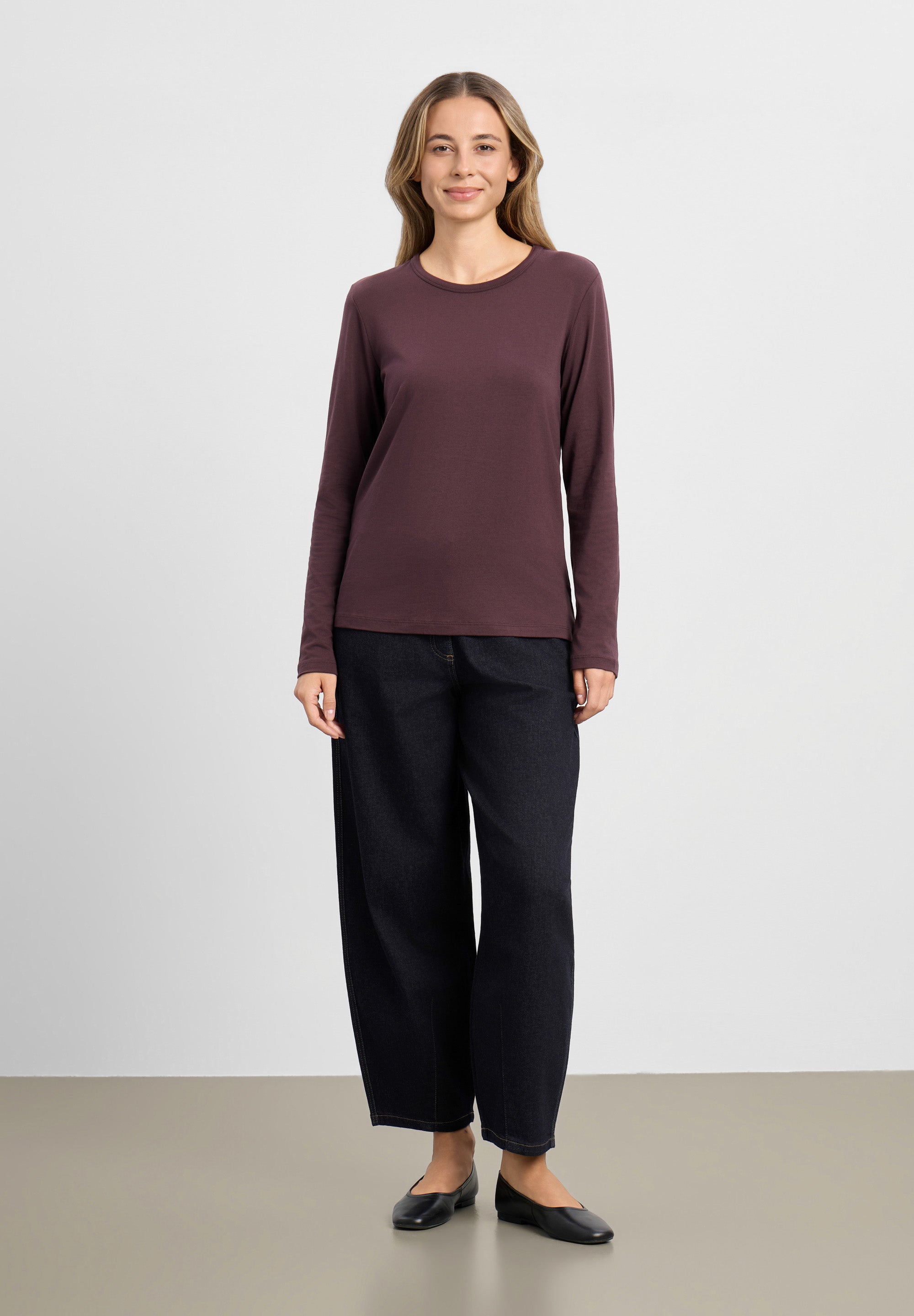 LAURIE Amanda T-Shirt LS Shirts 68000 Dark Plum
