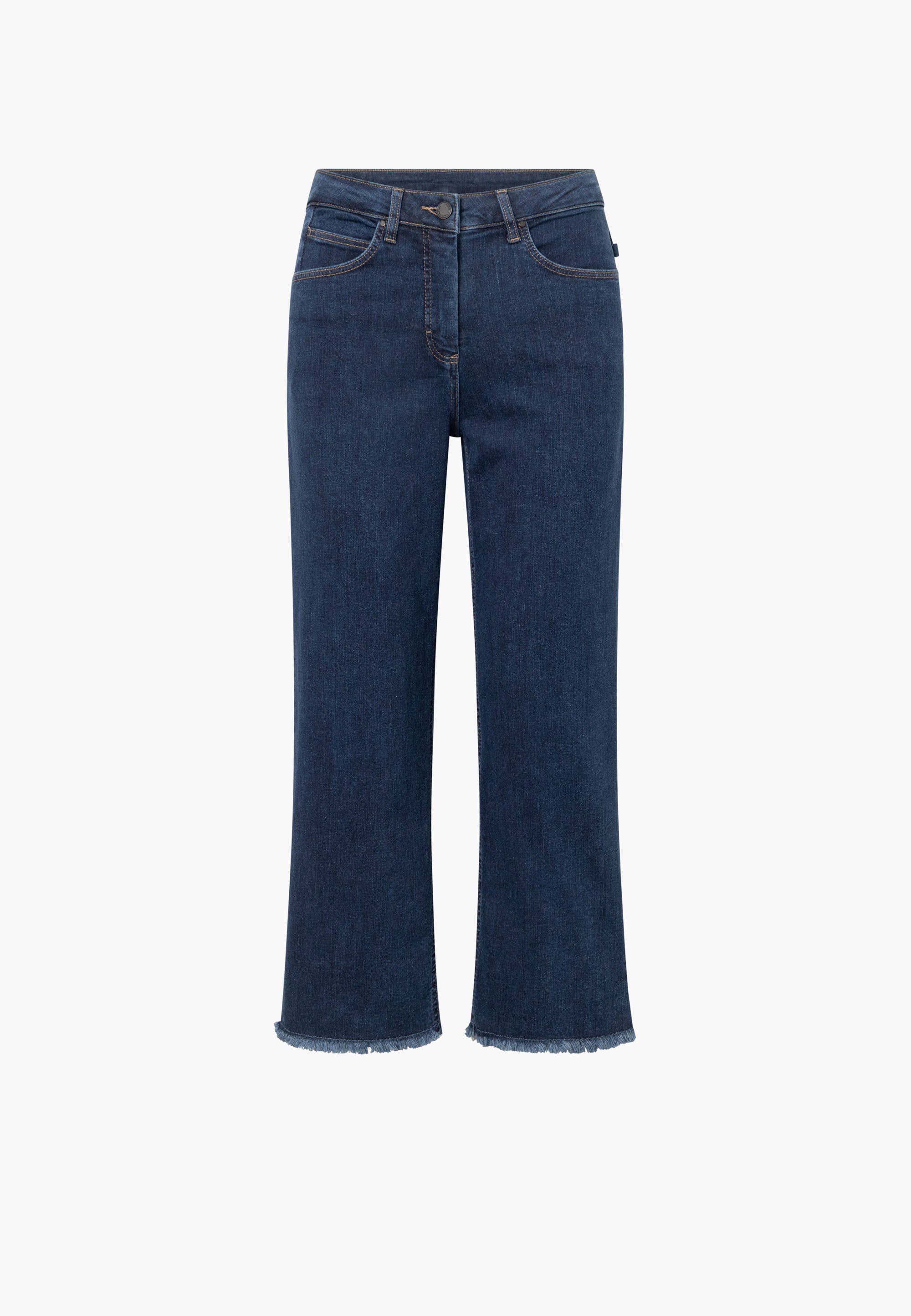 LAURIE Amelia Raw Straight Cropped Straight Dunkelblauer denim