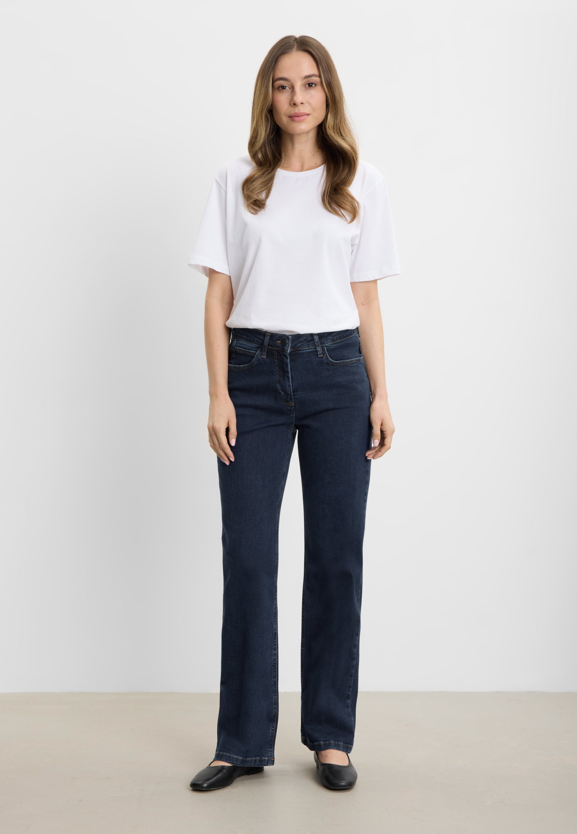LAURIE Amelia Straight - Medium Length Straight Dunkelblauer denim