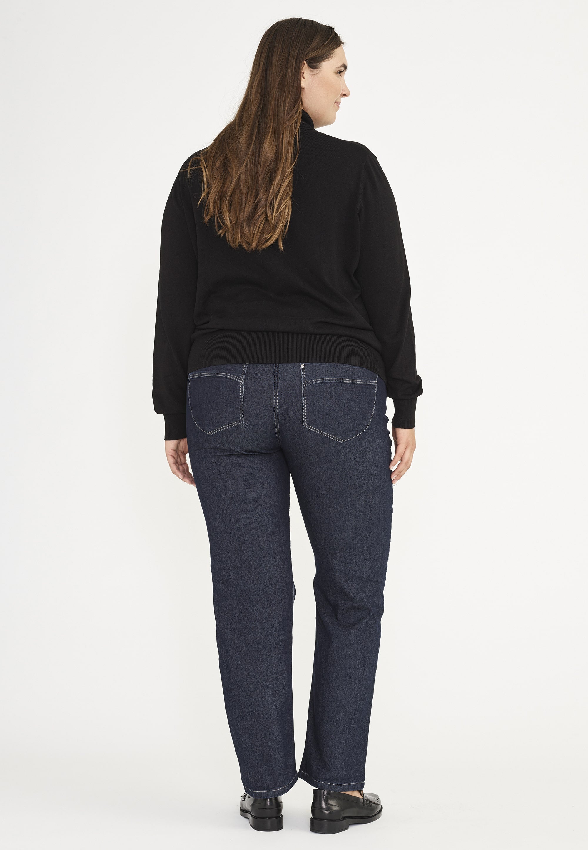 LAURIE Amelia Straight - Medium Length Straight 49501 Dark Blue Denim