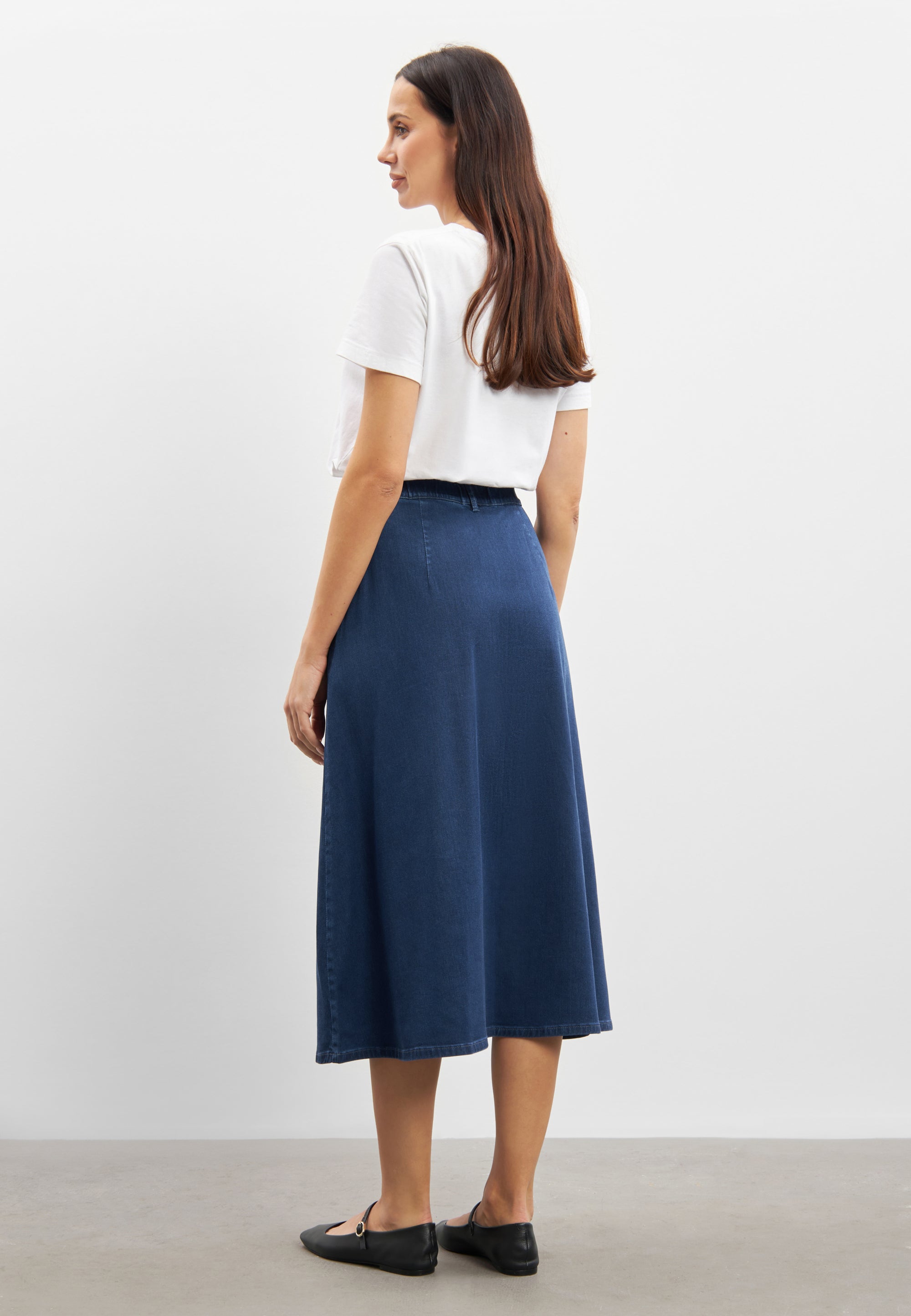 LAURIE Asta Skirt - 80 cm Skirts Mittelblauer denim