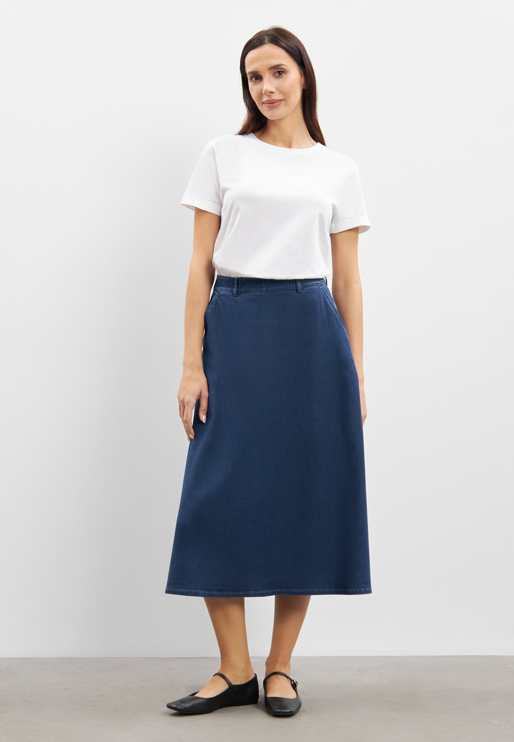 LAURIE Asta Skirt - 80 cm Skirts Mittelblauer denim