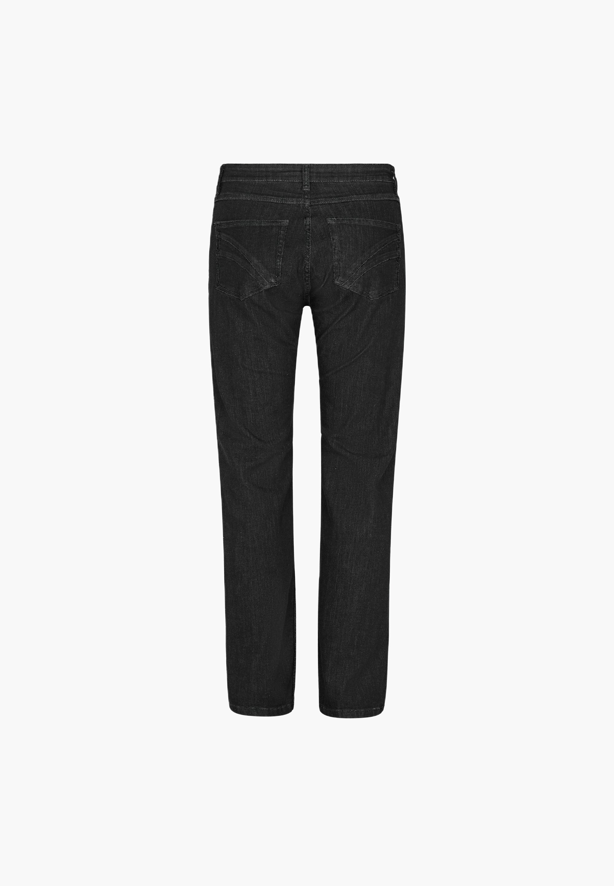 LAURIE Charlotte Regular - Medium Length - Ecolabel Regular Gewaschener schwarzer denim