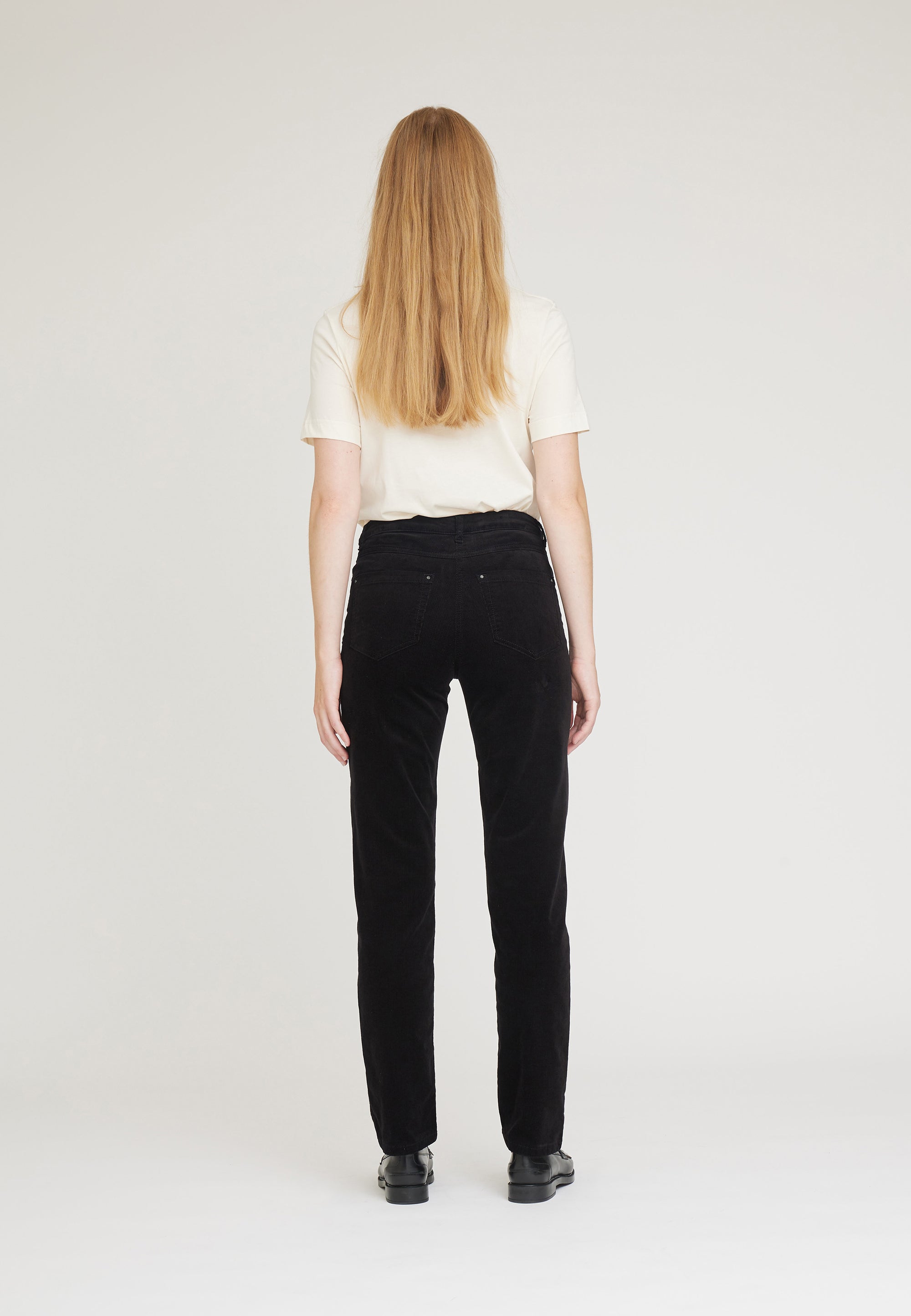 LAURIE Charlotte Regular Corduroy - Medium Length Regular Schwarz