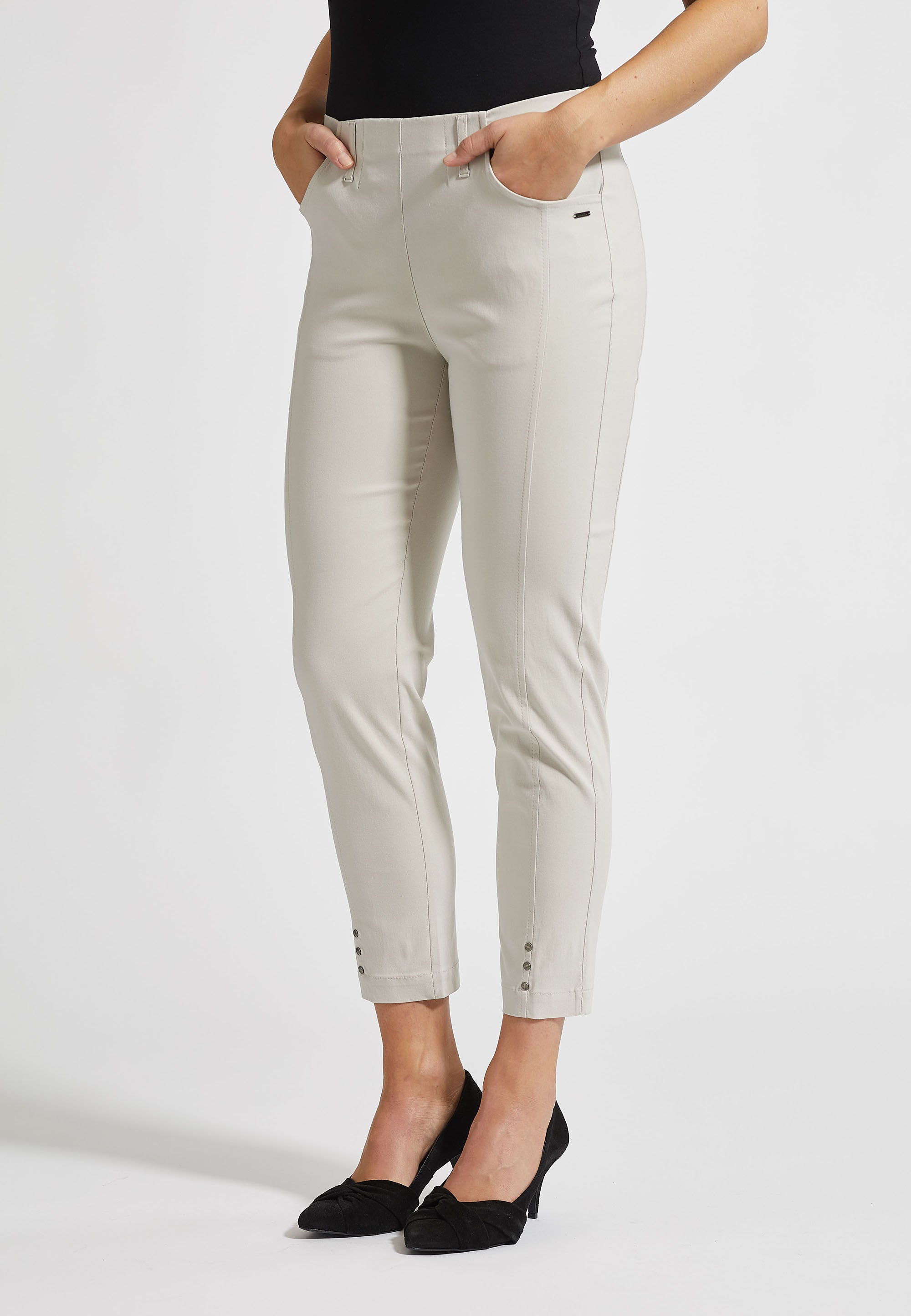 LAURIE Chloe Slim Crop Slim Grau sand