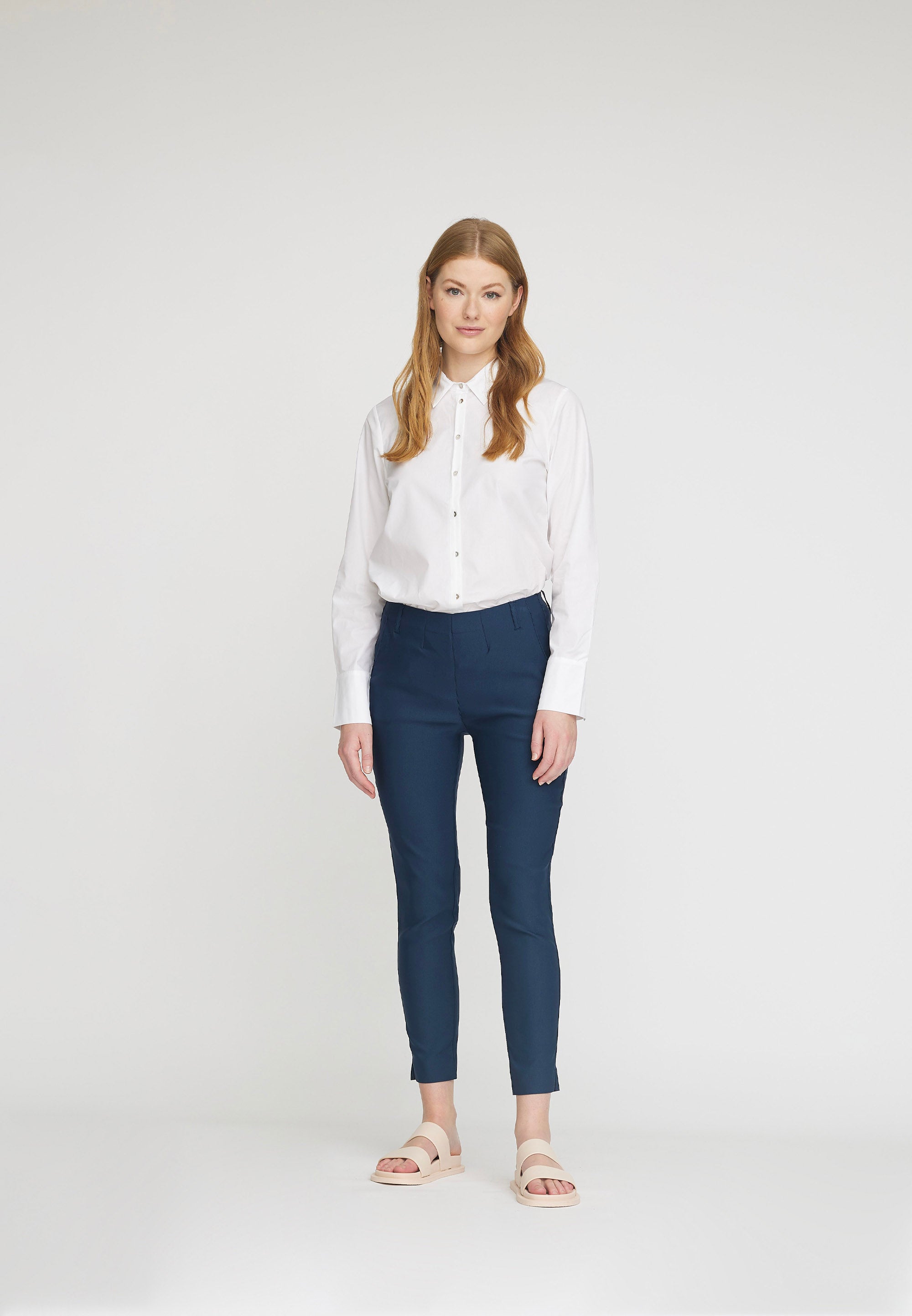 LAURIE Elizabeth Slim Cropped Slim Marine