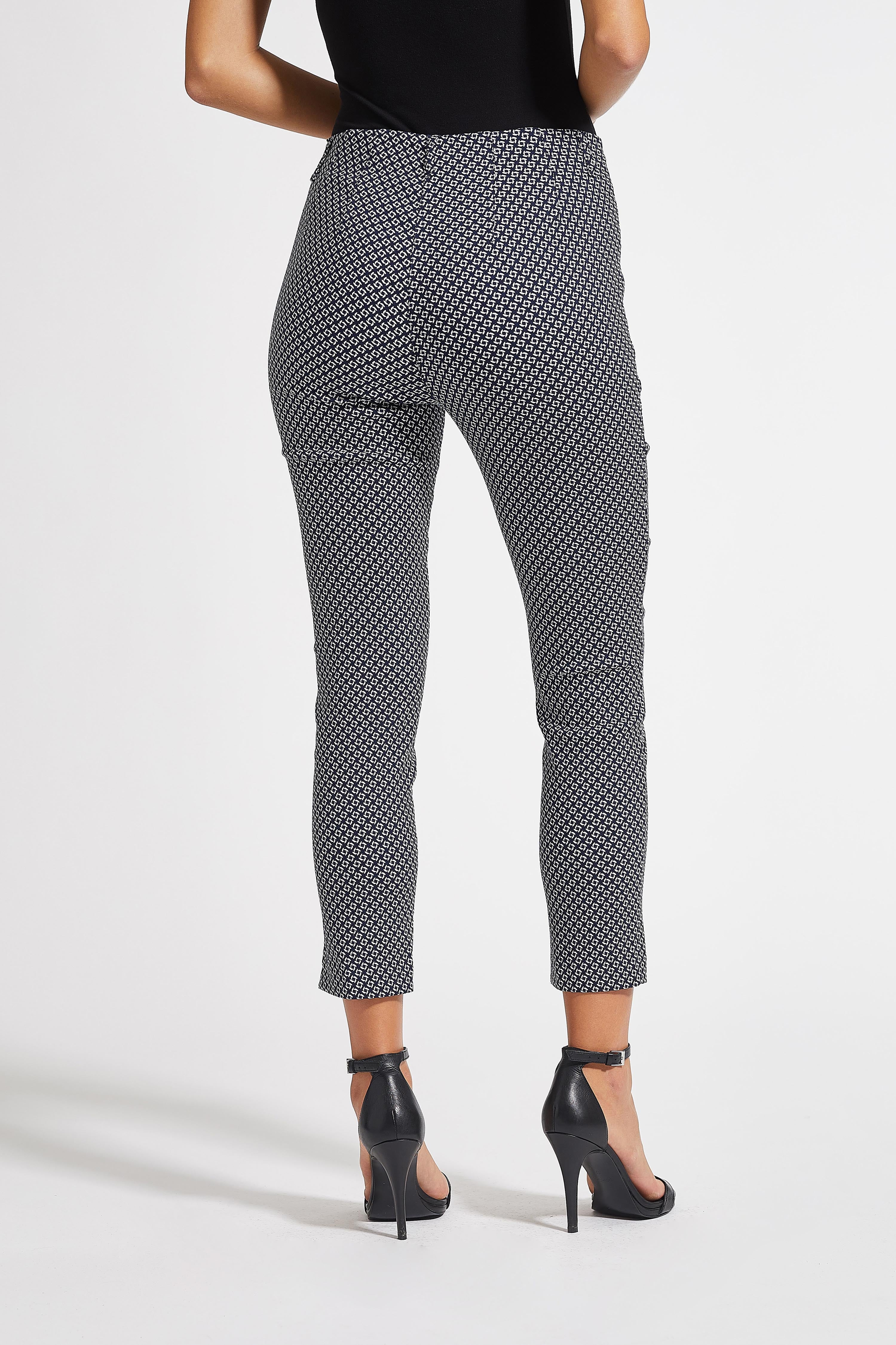 LAURIE Grace Slim Hose Cropped Slim Marine / weiss