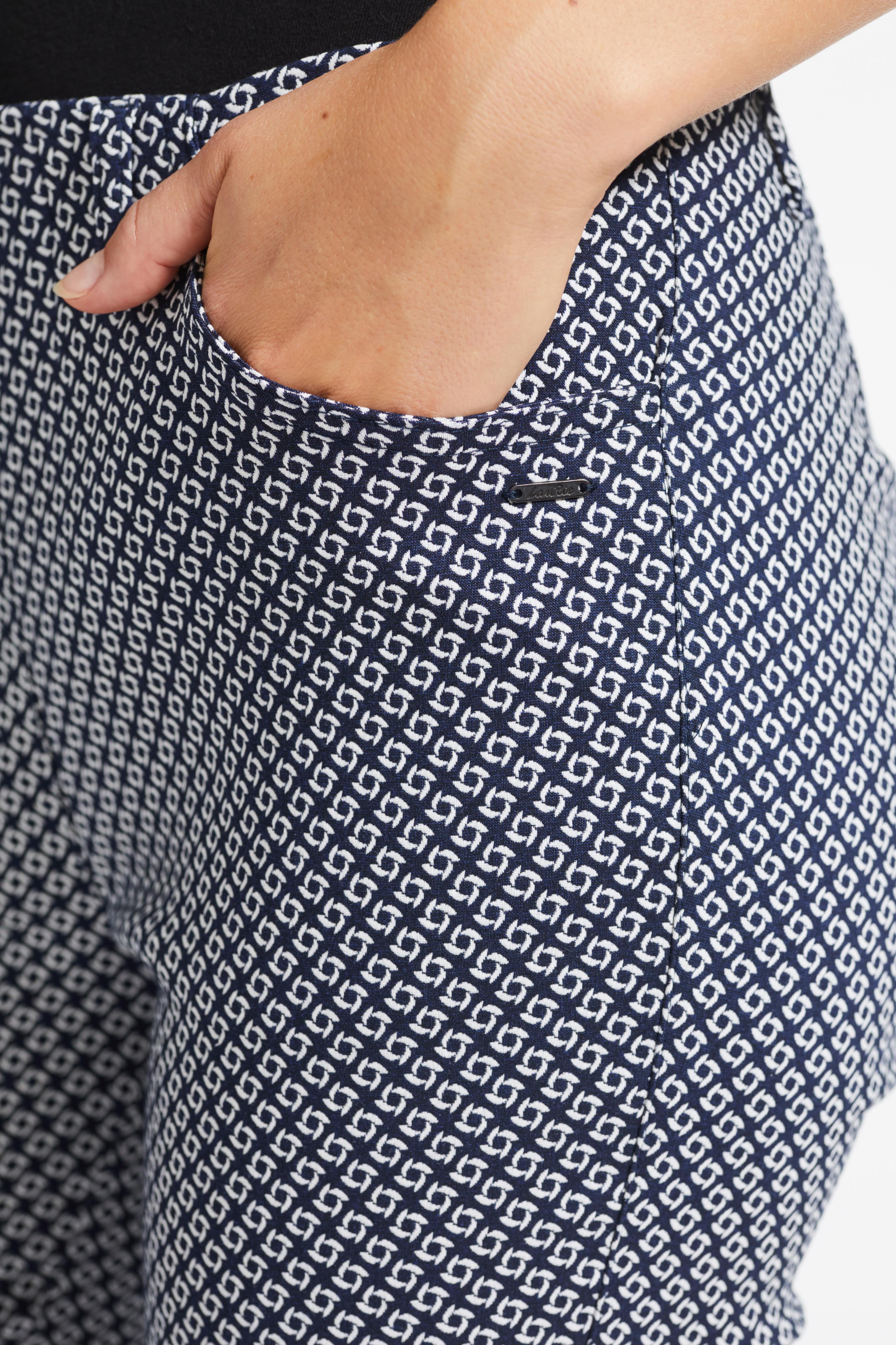LAURIE Grace Slim Hose Cropped Slim Marine / weiss