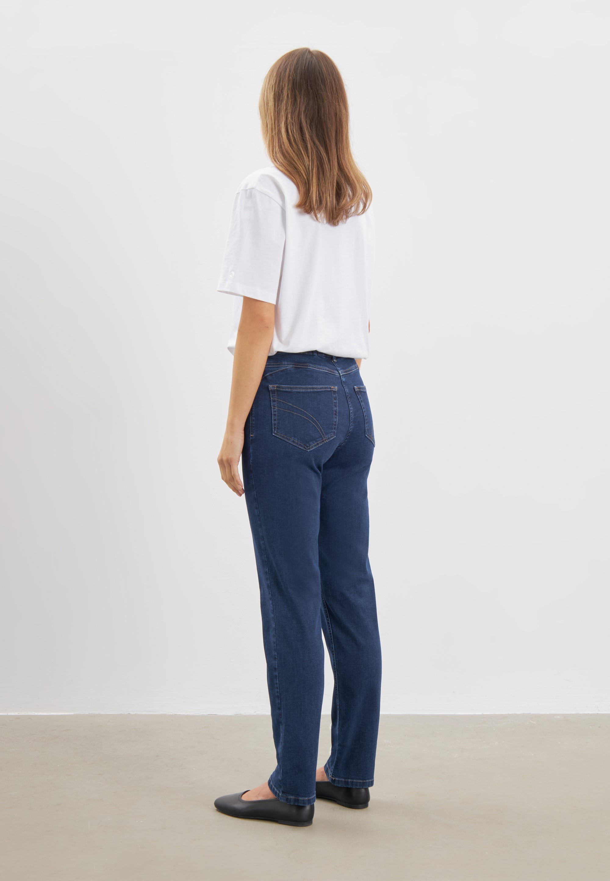 LAURIE Hannah Regular - Medium Length Trousers REGULAR Dunkelblauer denim