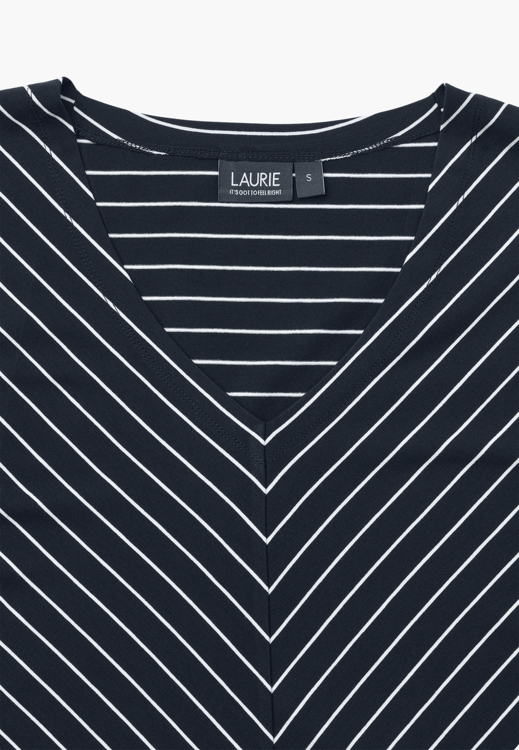 LAURIE Ingrid Blouse SS Regular Marine streifen