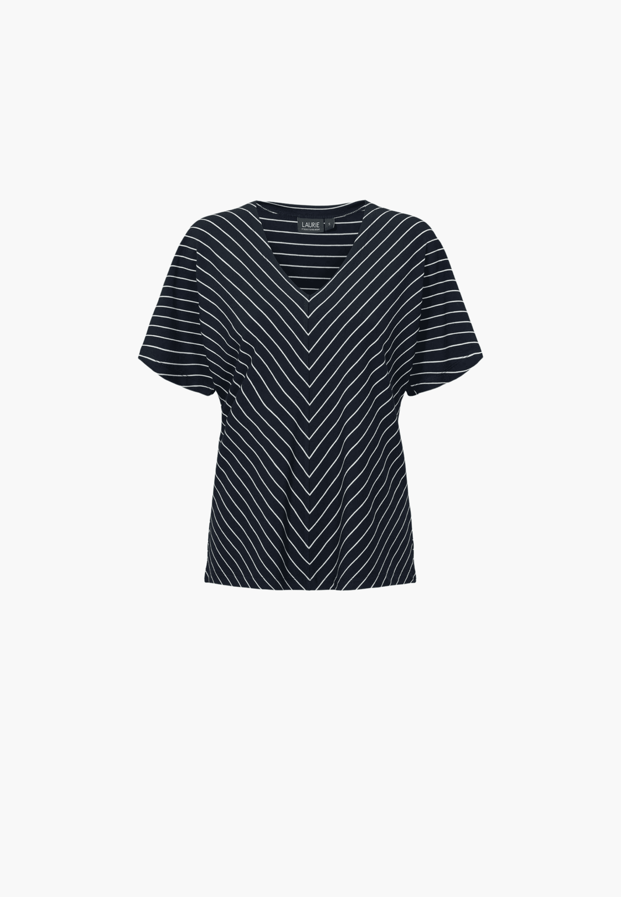 LAURIE Ingrid Blouse SS Regular Marine streifen