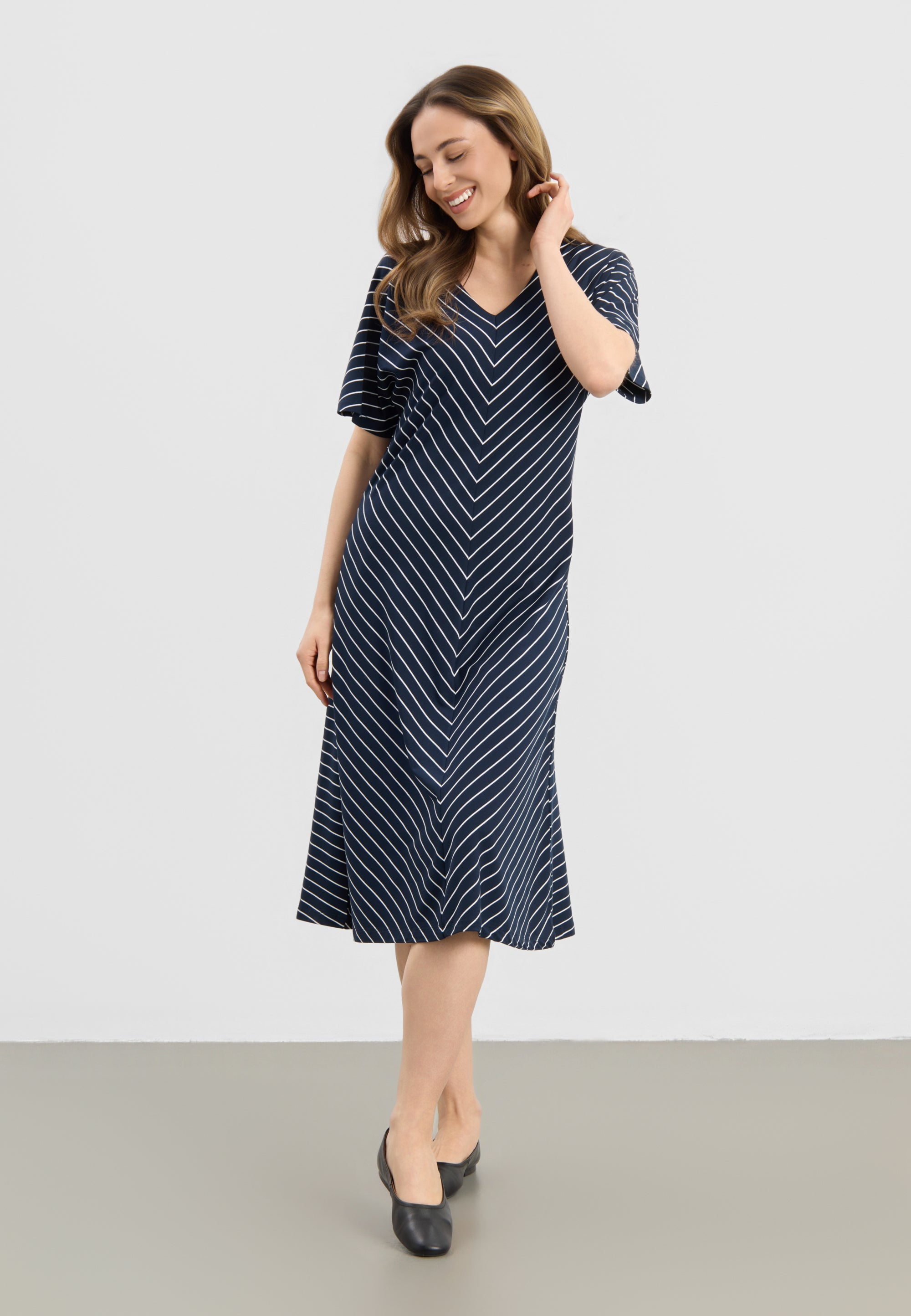 LAURIE Ingrid Dress SS Dresses Marine streifen