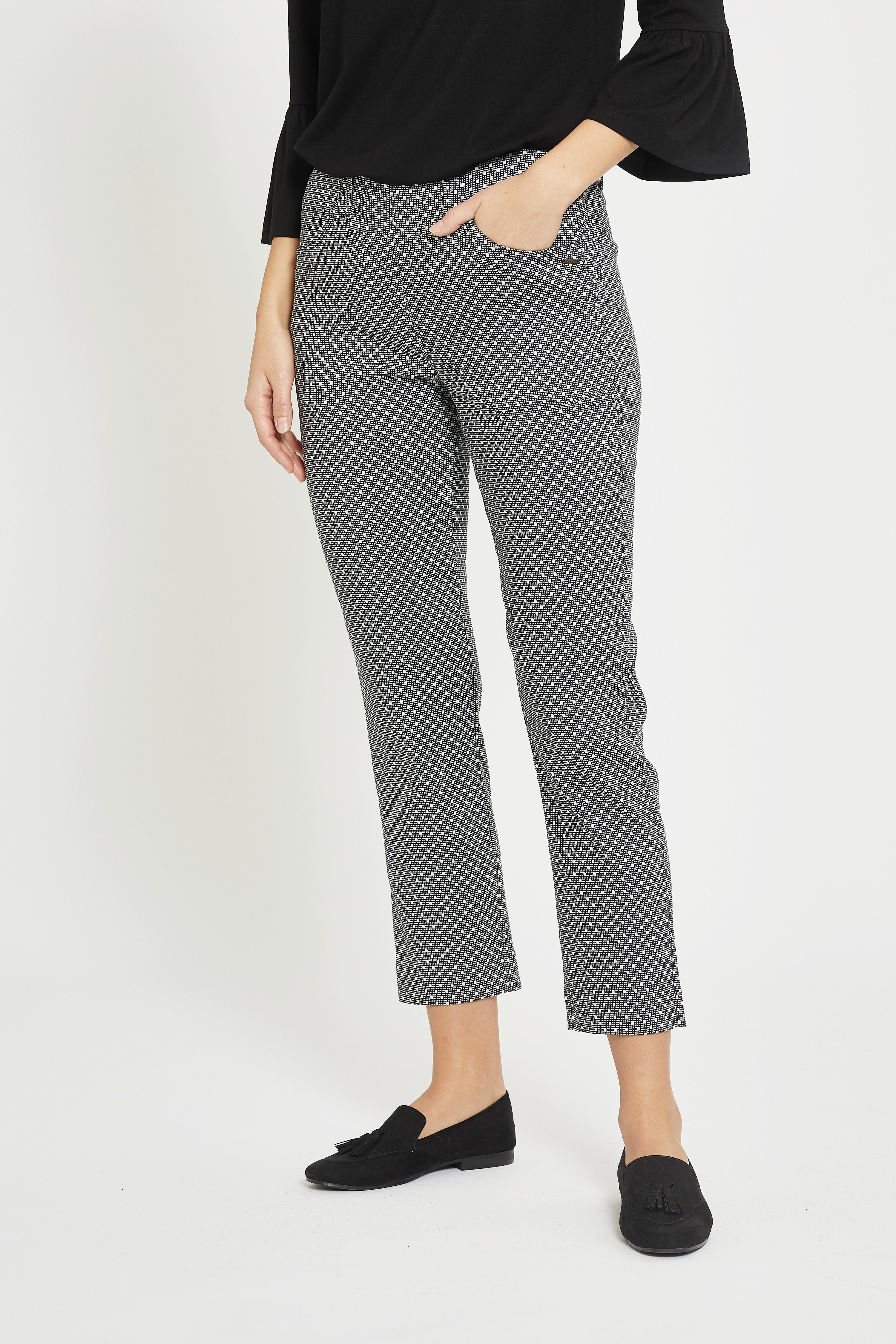 LAURIE Kelly - Crop Regular Marine jacquard