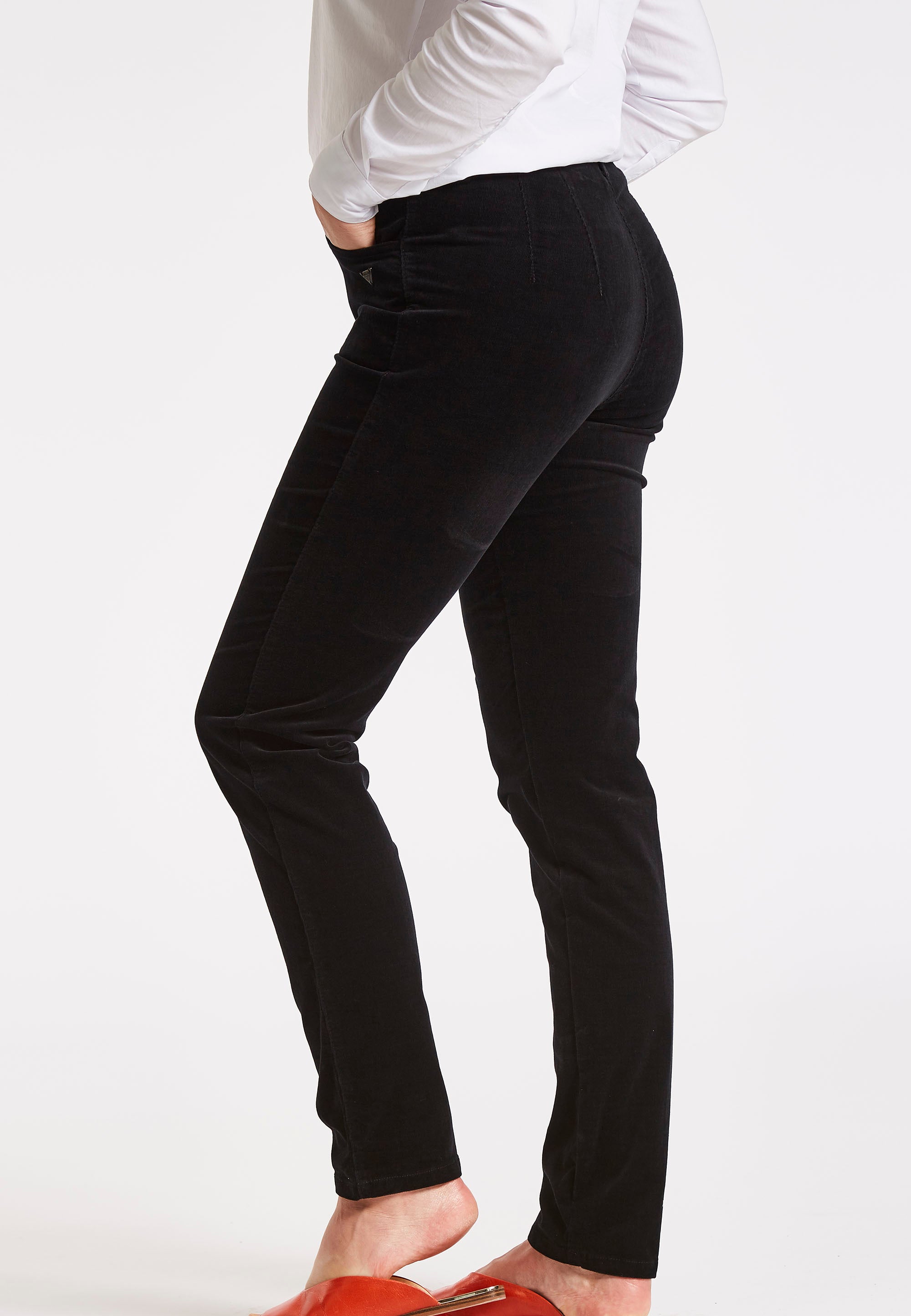 LAURIE Kelly Regular Corduroy - Medium Length Regular Schwarz