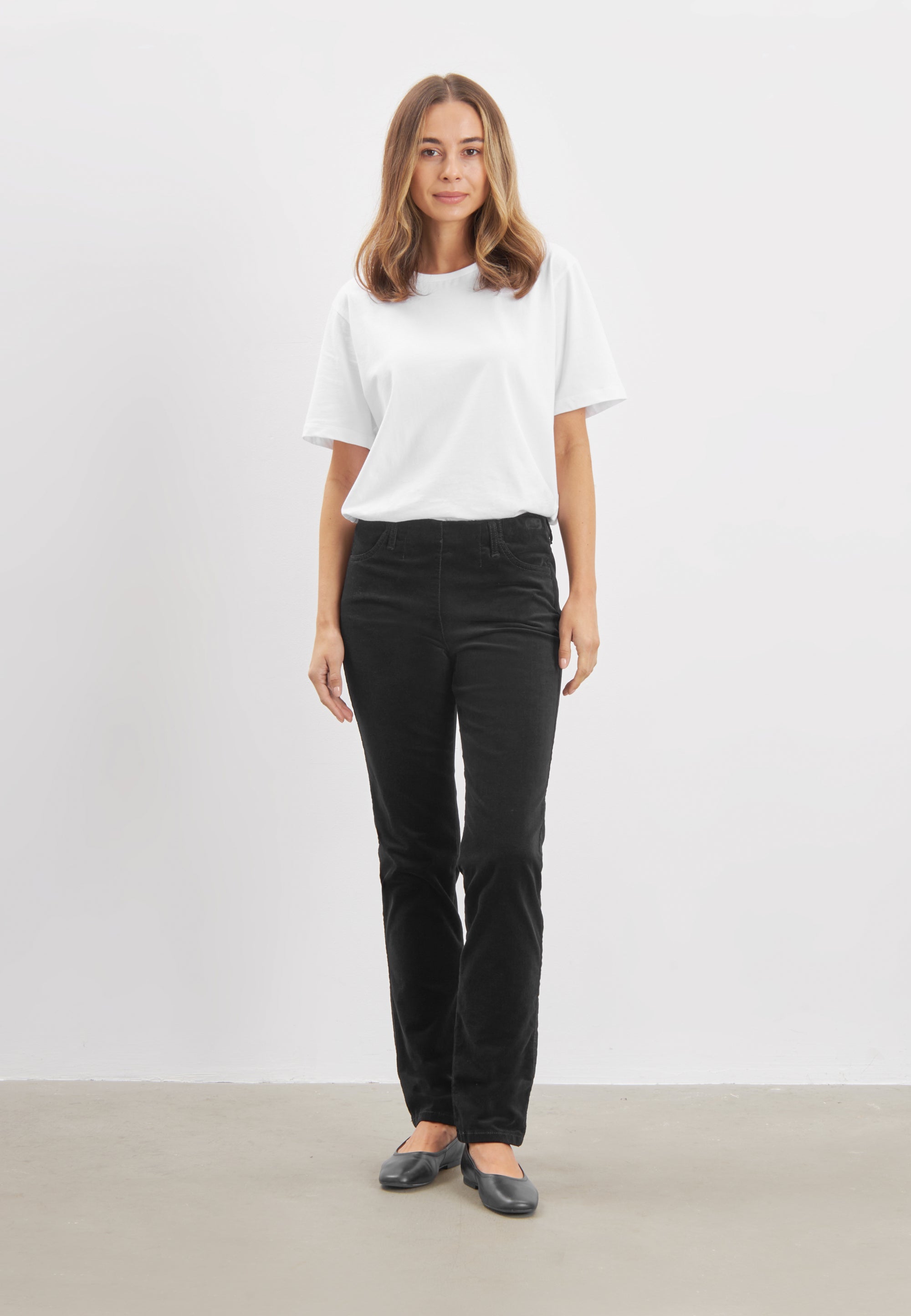 LAURIE Kelly Regular Samt - Medium Length Regular Schwarz