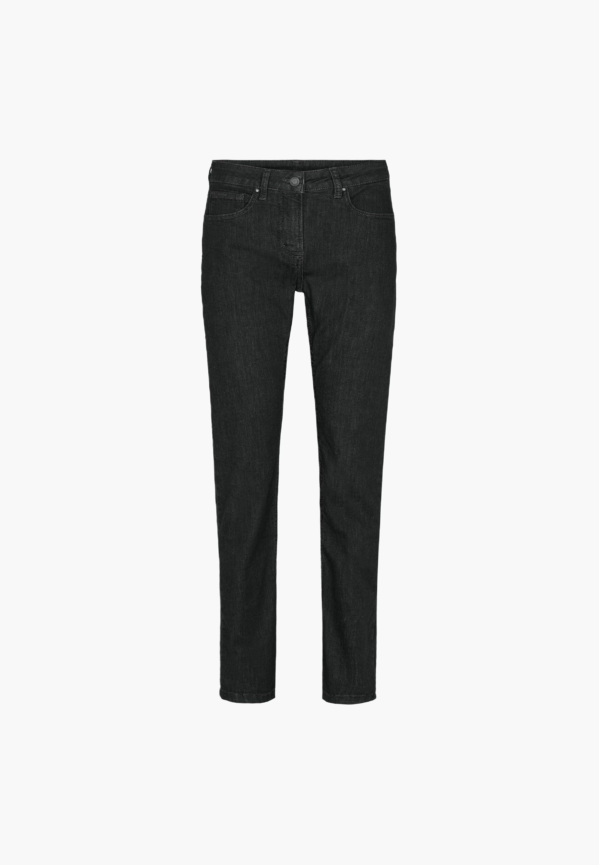 LAURIE Laura Slim - Medium Length - Ecolabel Slim Gewaschener schwarzer denim