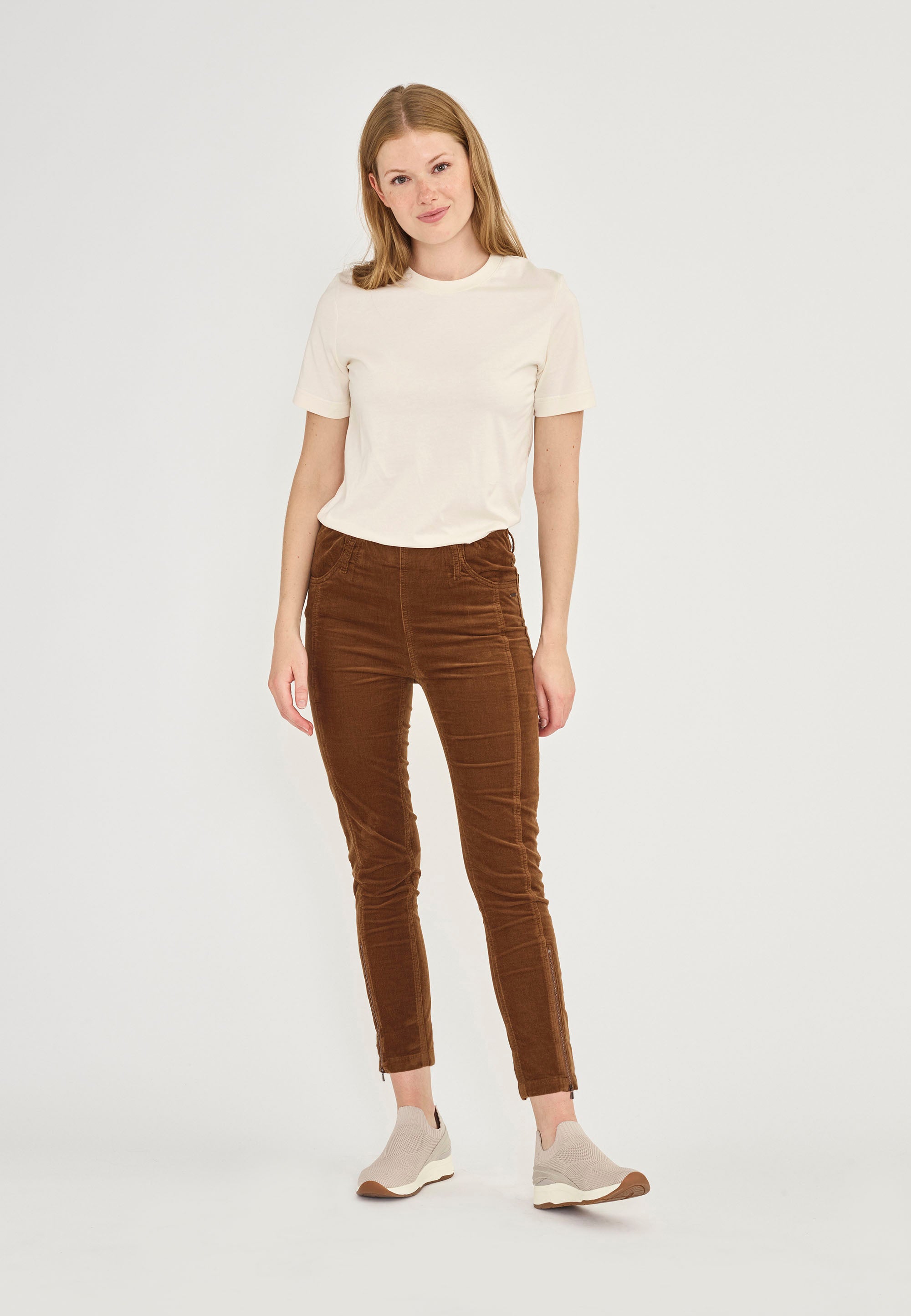 LAURIE Madison Slim Corduroy Crop Slim Bronze