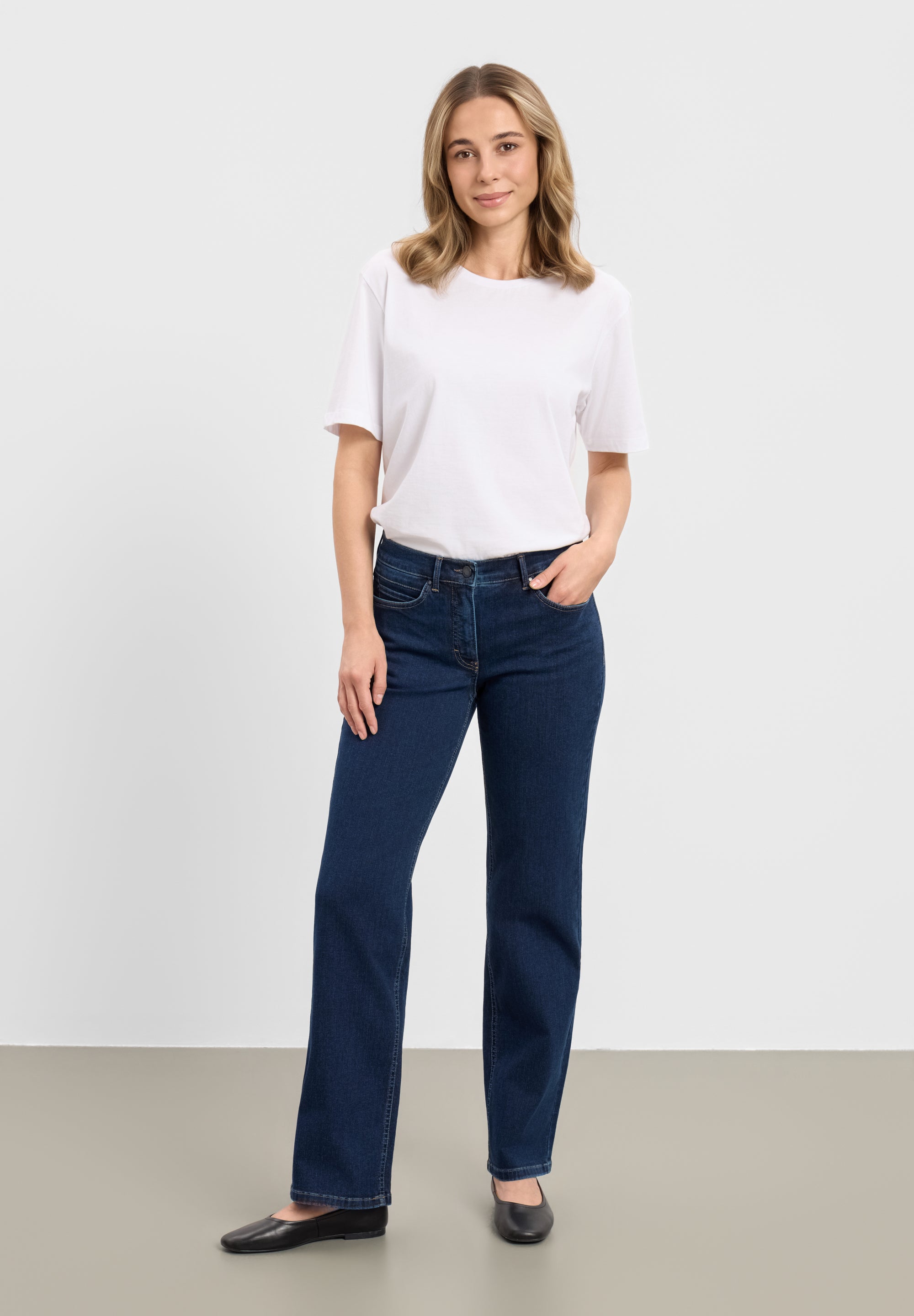 LAURIE Marple Straight - Medium Length Straight Dunkelblauer denim