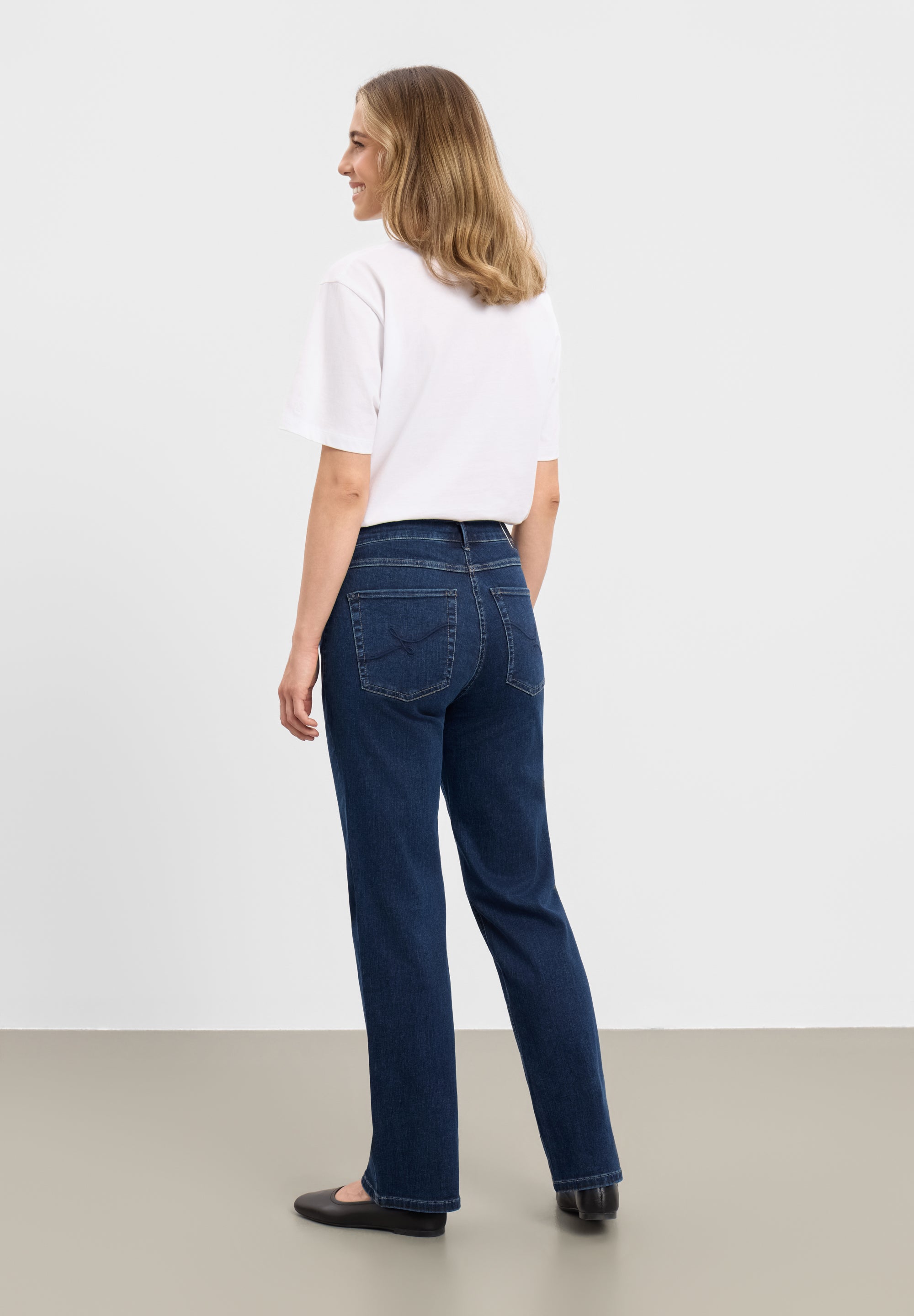 LAURIE Marple Straight - Medium Length Straight Dunkelblauer denim