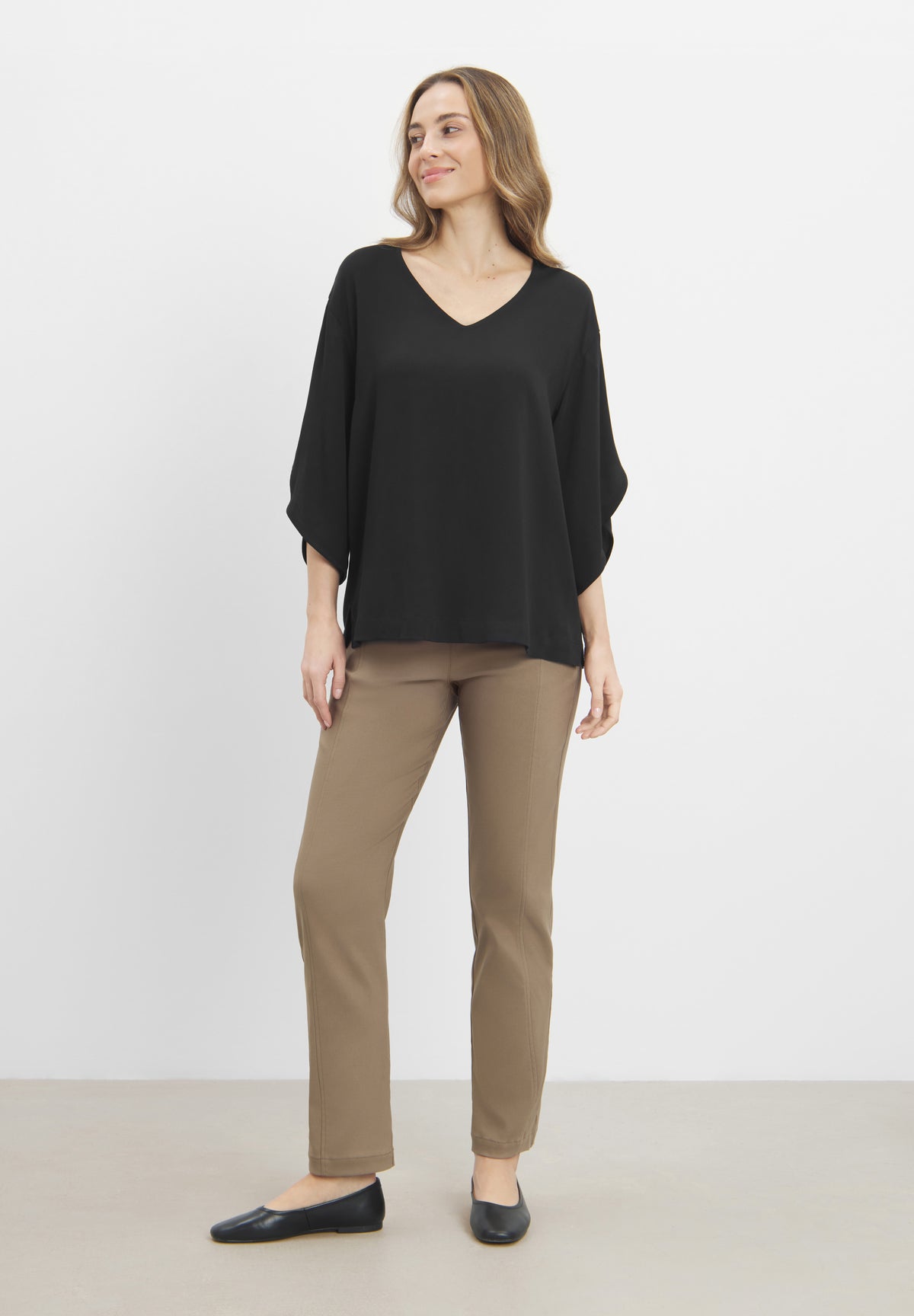 LAURIE Nadine Blouse 3/4 sleeves Blouses Schwarz
