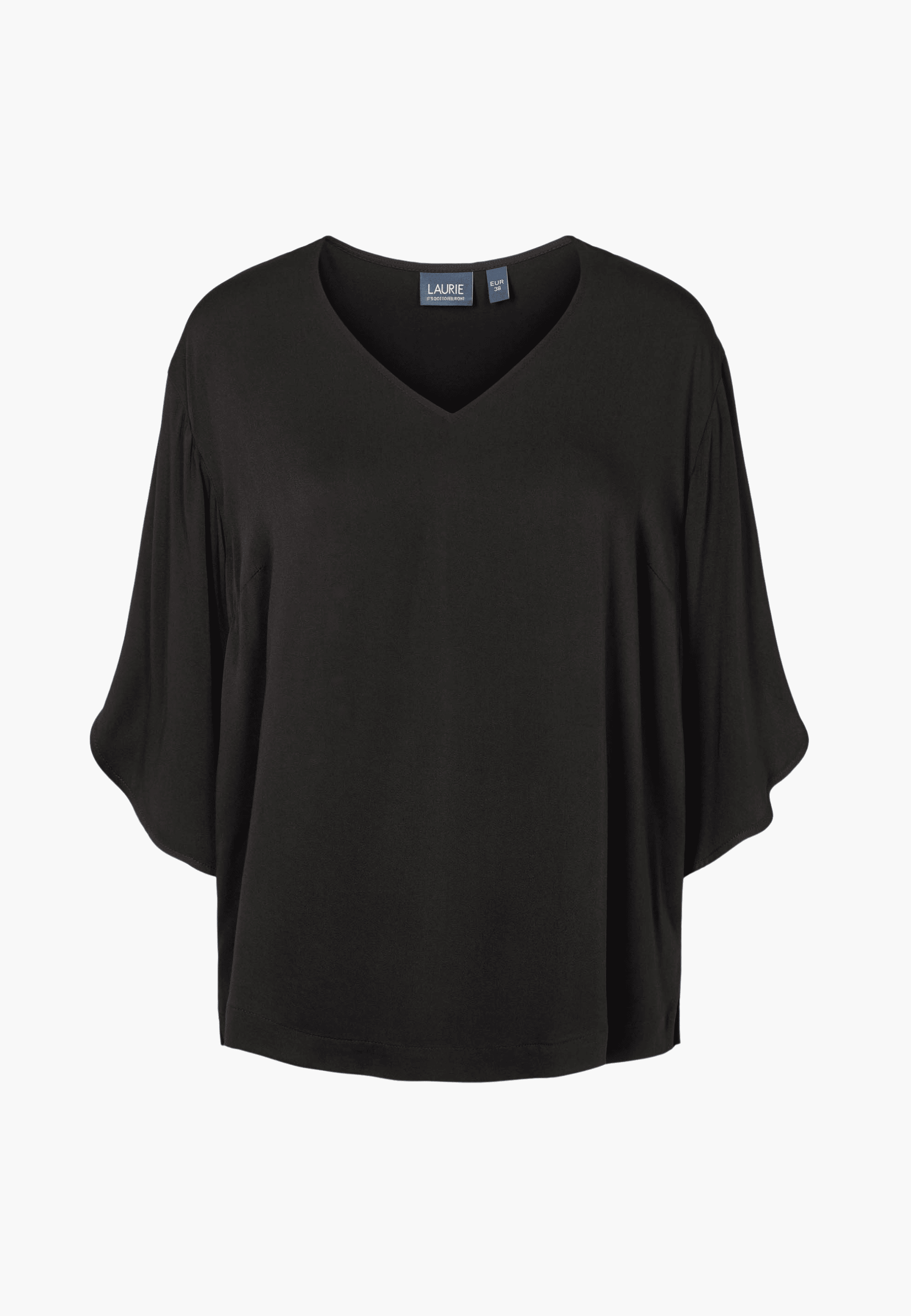 LAURIE Nadine Blouse 3/4 sleeves Relaxed Schwarz