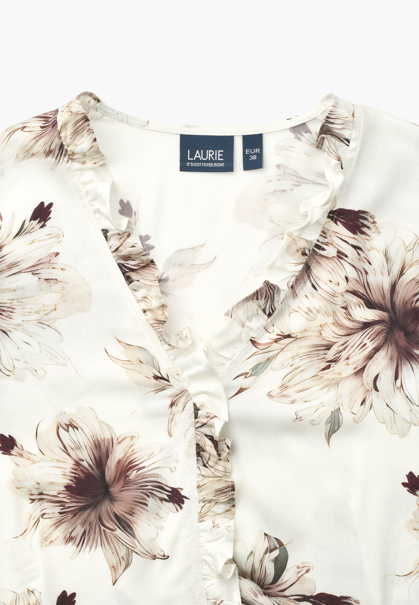 LAURIE Naja Blouse - SS Relaxed 68013 Bloom Plum Print