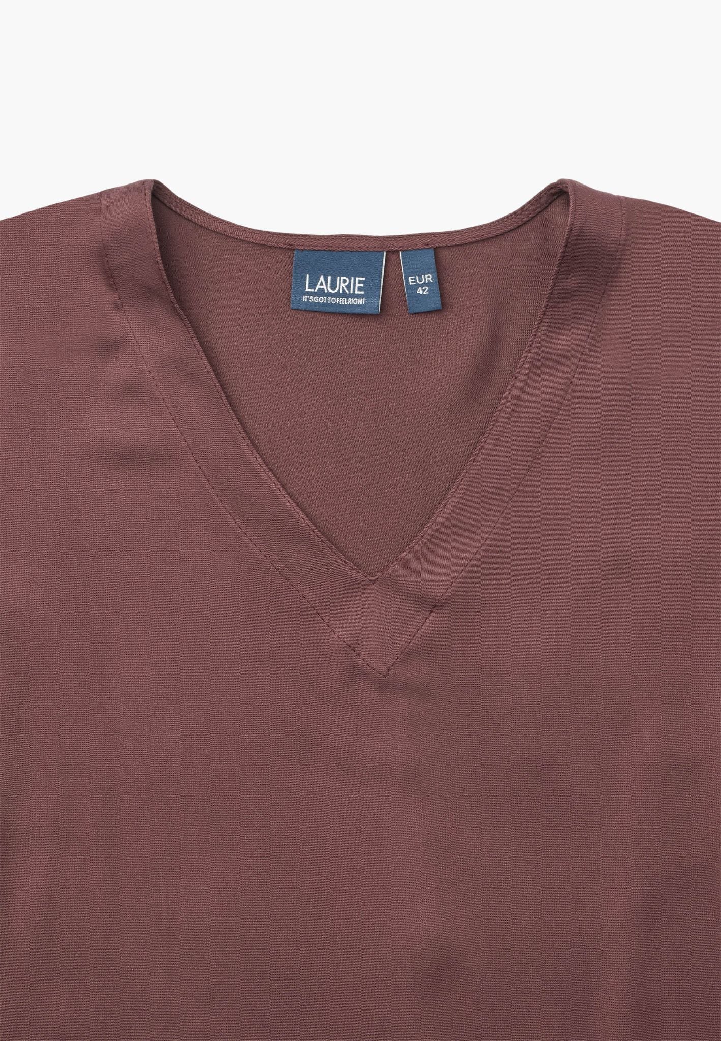 LAURIE Nelly Blouse - 3/4 Sleeves Relaxed 68000 Dark Plum