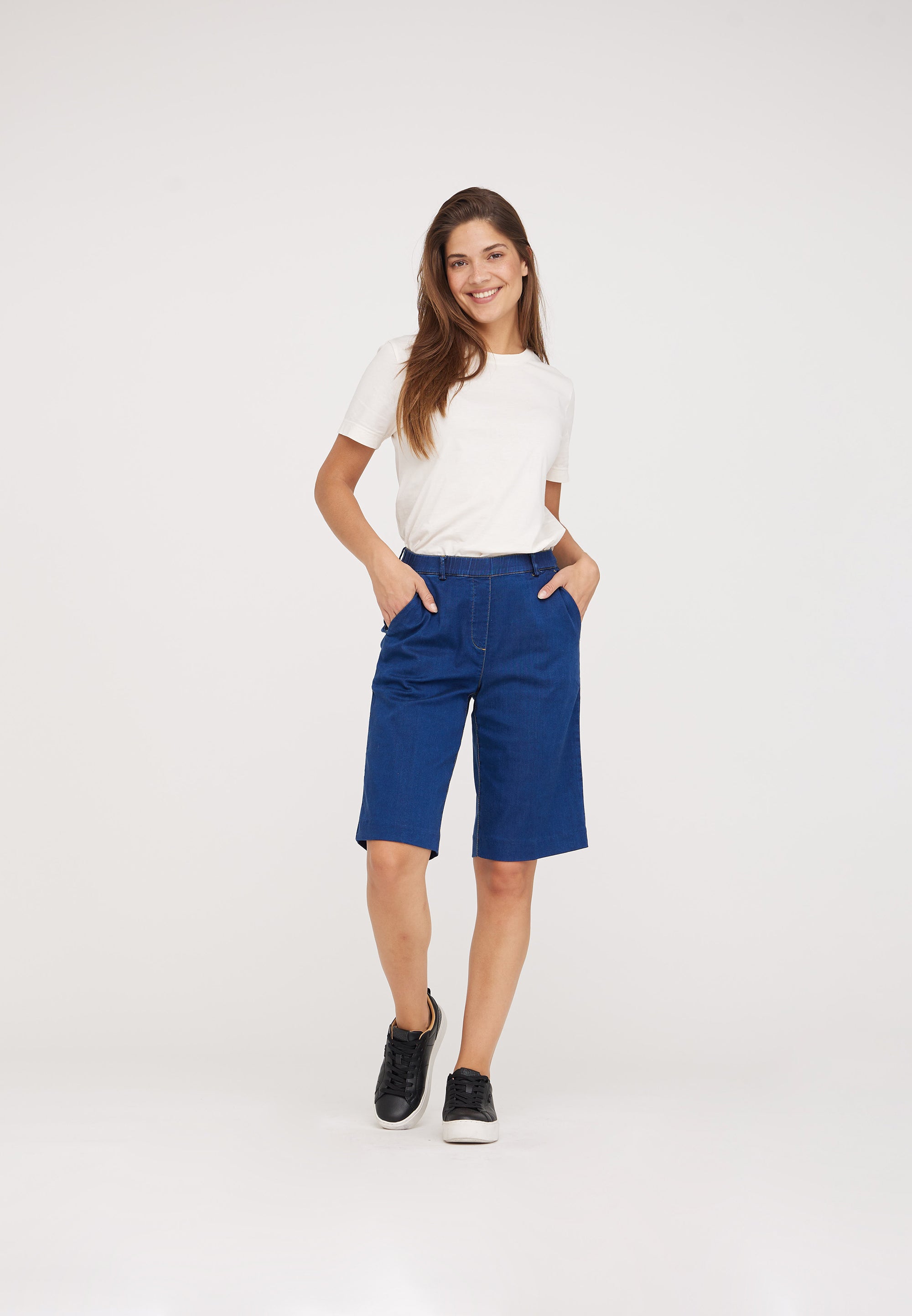 LAURIE Phoebe Loose Shorts Loose Mittelblauer denim