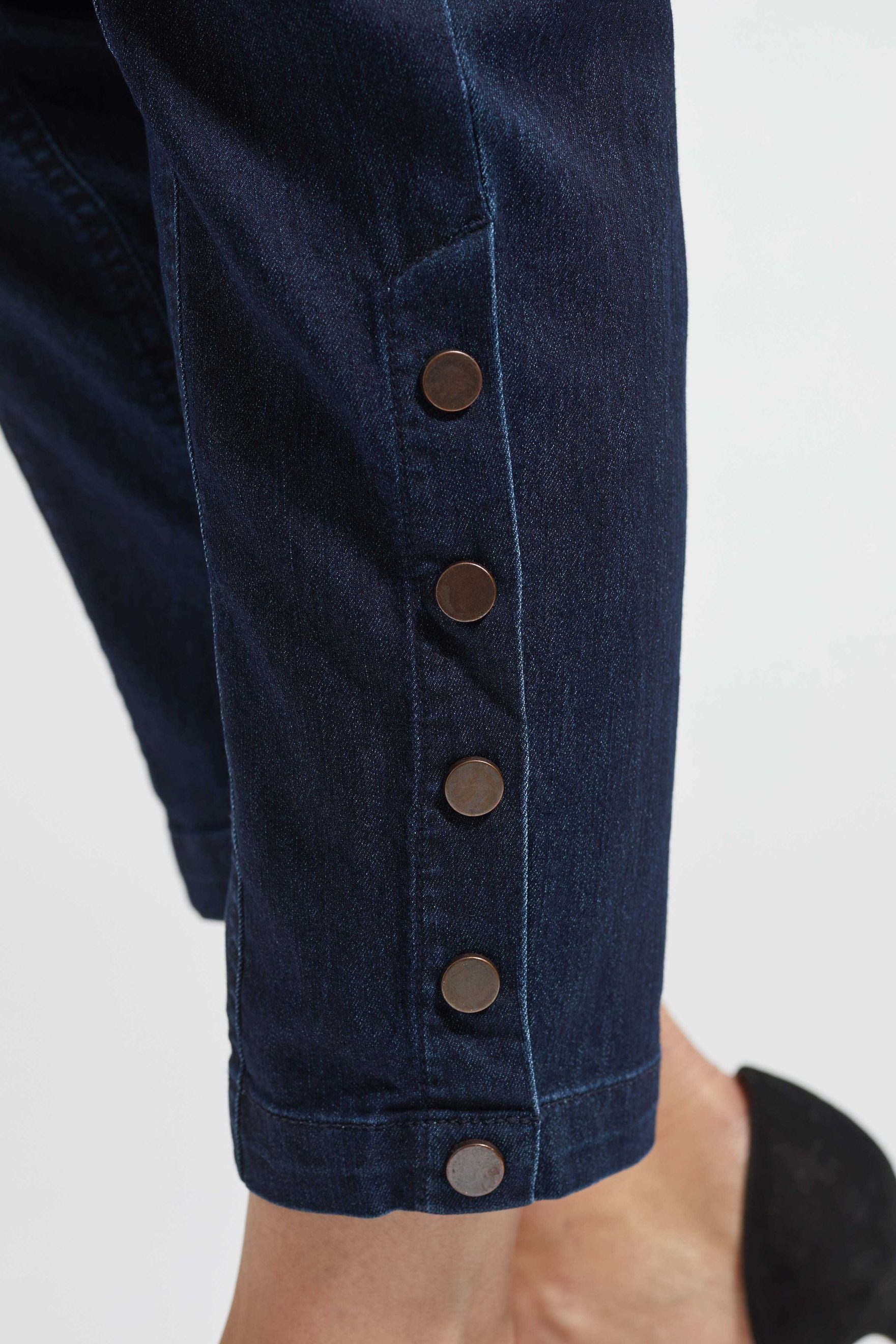 LAURIE Polly Regular Crop Regular Dunkelblauer denim