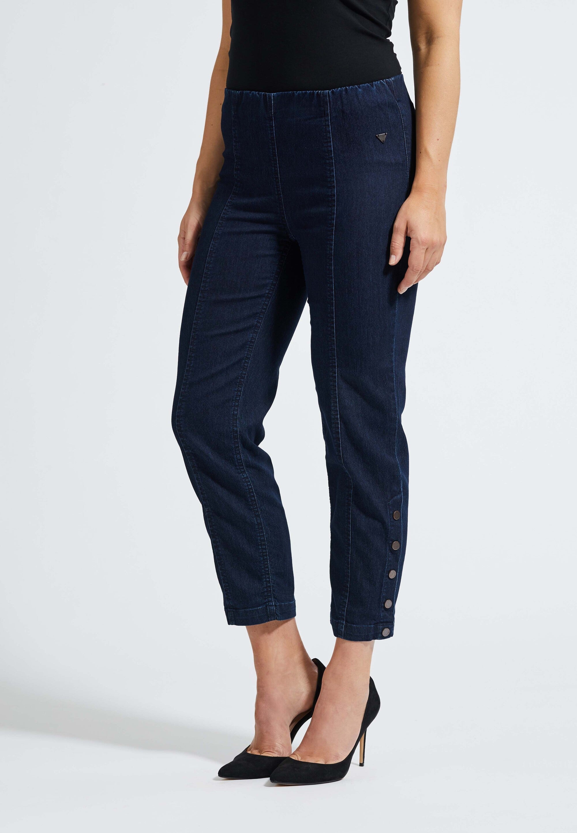 LAURIE Polly Regular Crop Regular Dunkelblauer denim