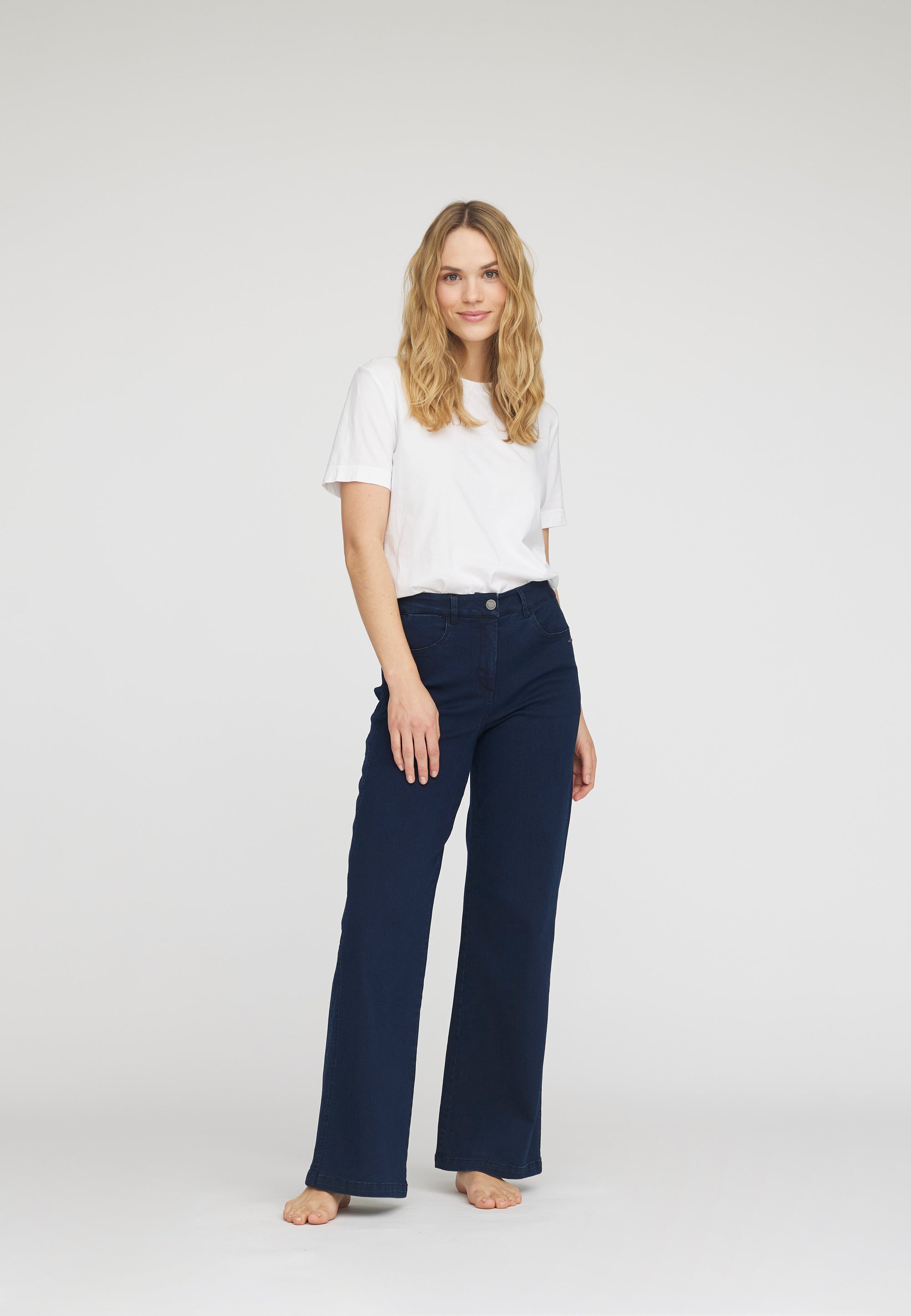 LAURIE Serene 5-pocket Loose - Medium Length Loose Dunkelblauer denim