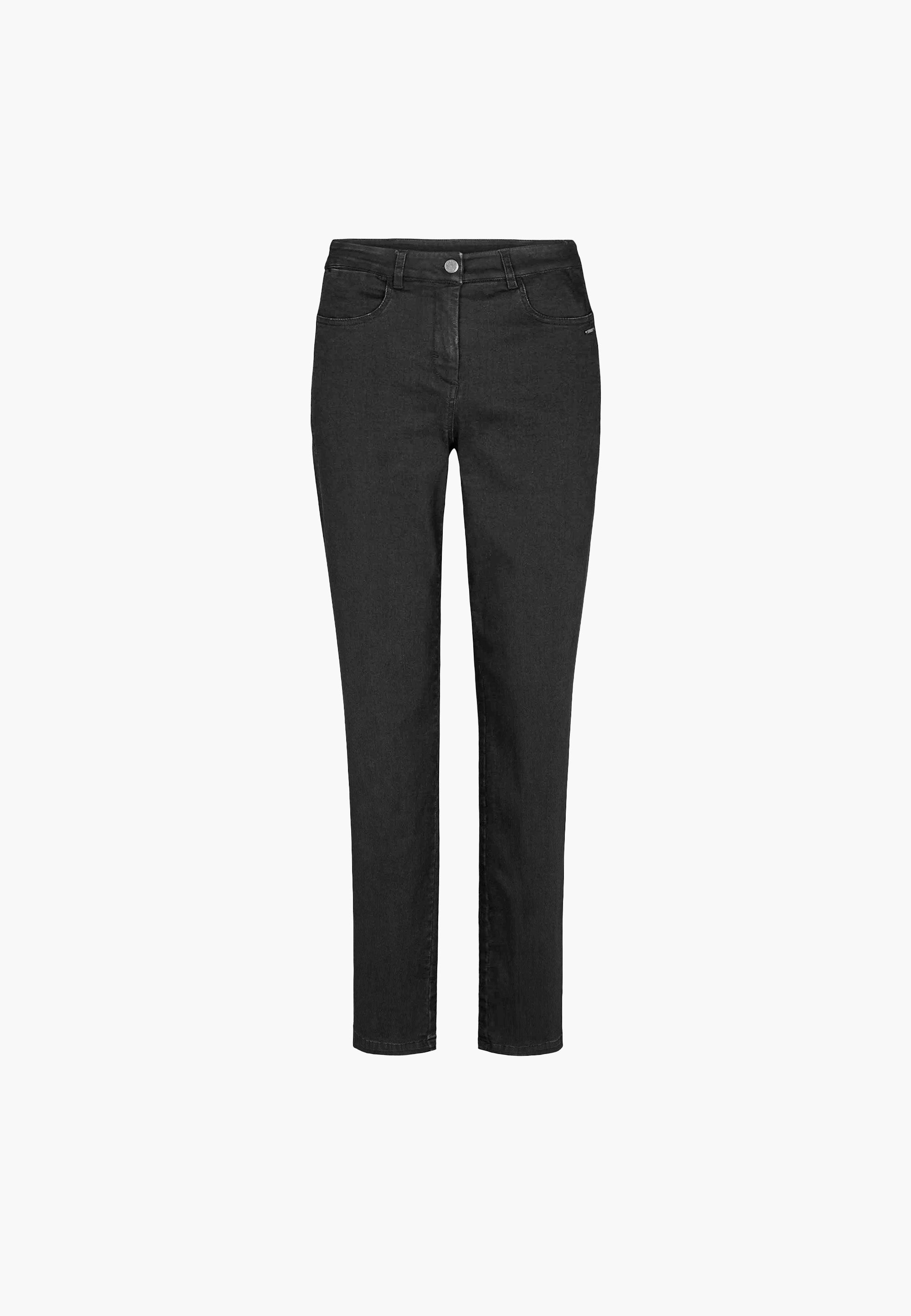 LAURIE Serene 5-pocket Slim - Medium Length Trousers SLIM Schwarz