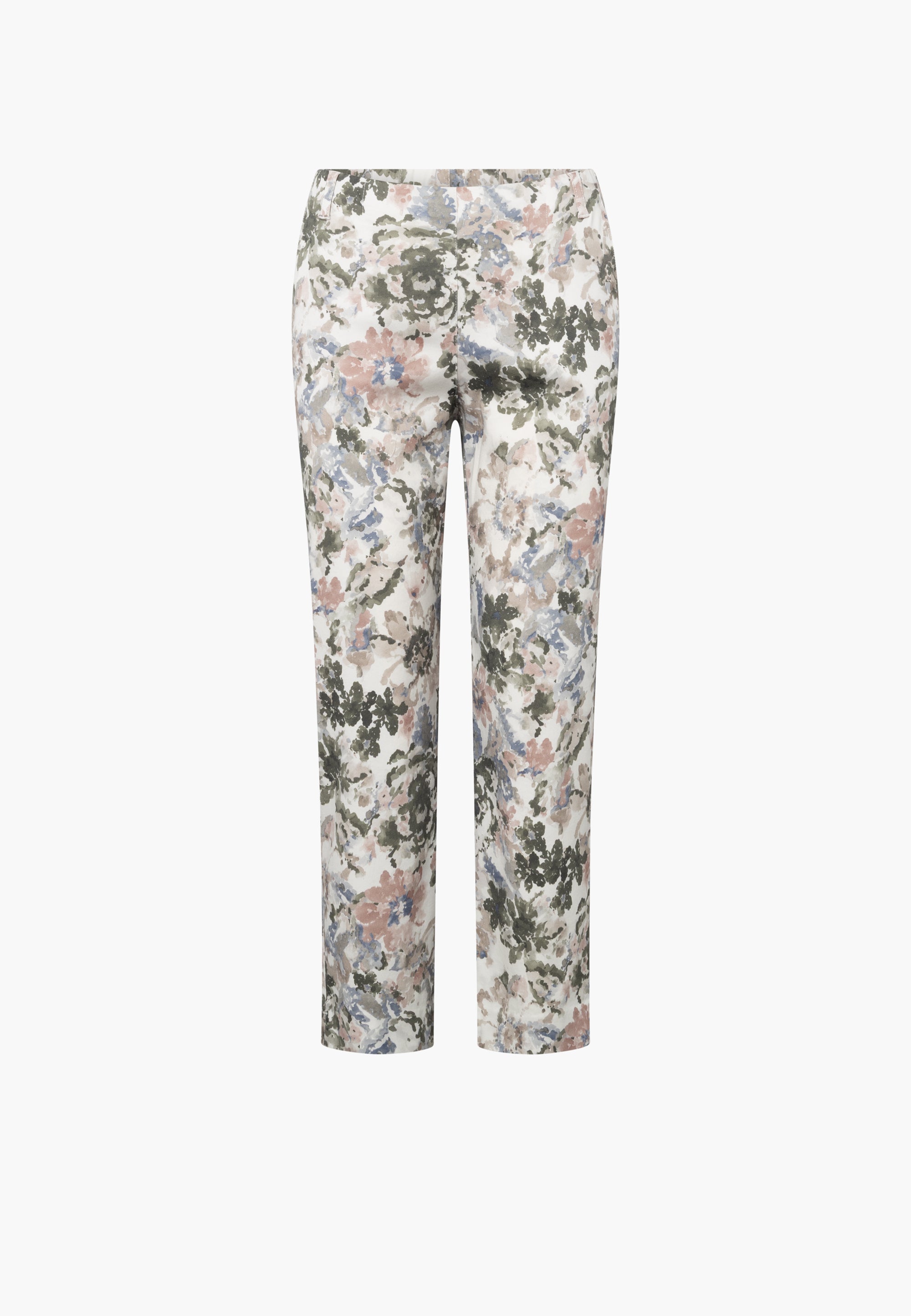 LAURIE Taylor Regular Cropped Regular 55140 Khaki watercolour print