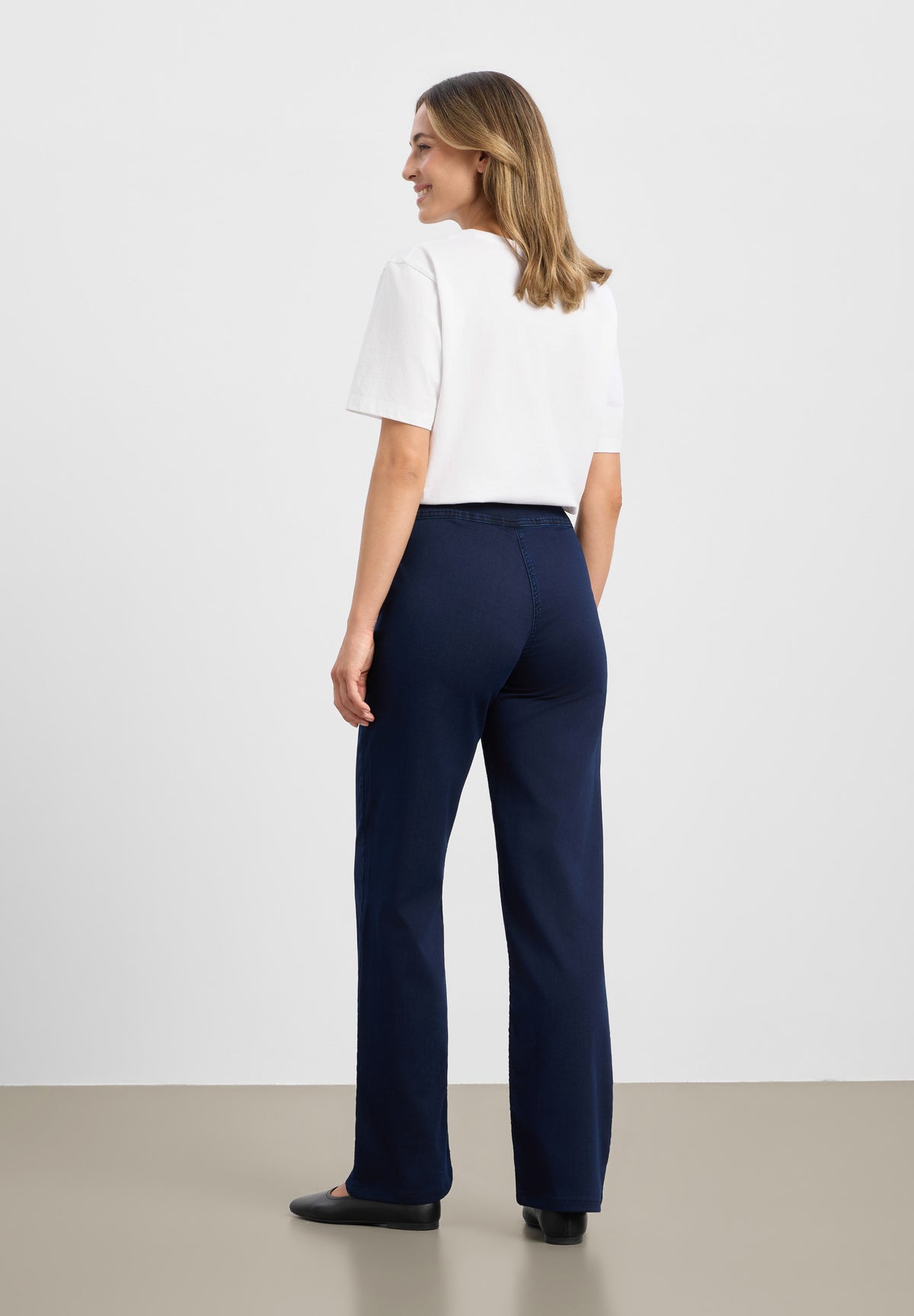 LAURIE Thea Straight - Medium Length Straight Dunkelblauer denim