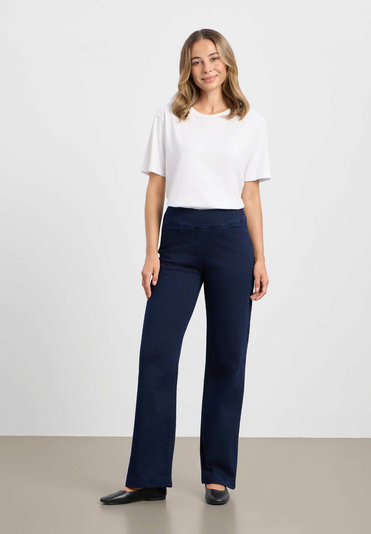 LAURIE Thea Straight - Medium Length Straight Dunkelblauer denim