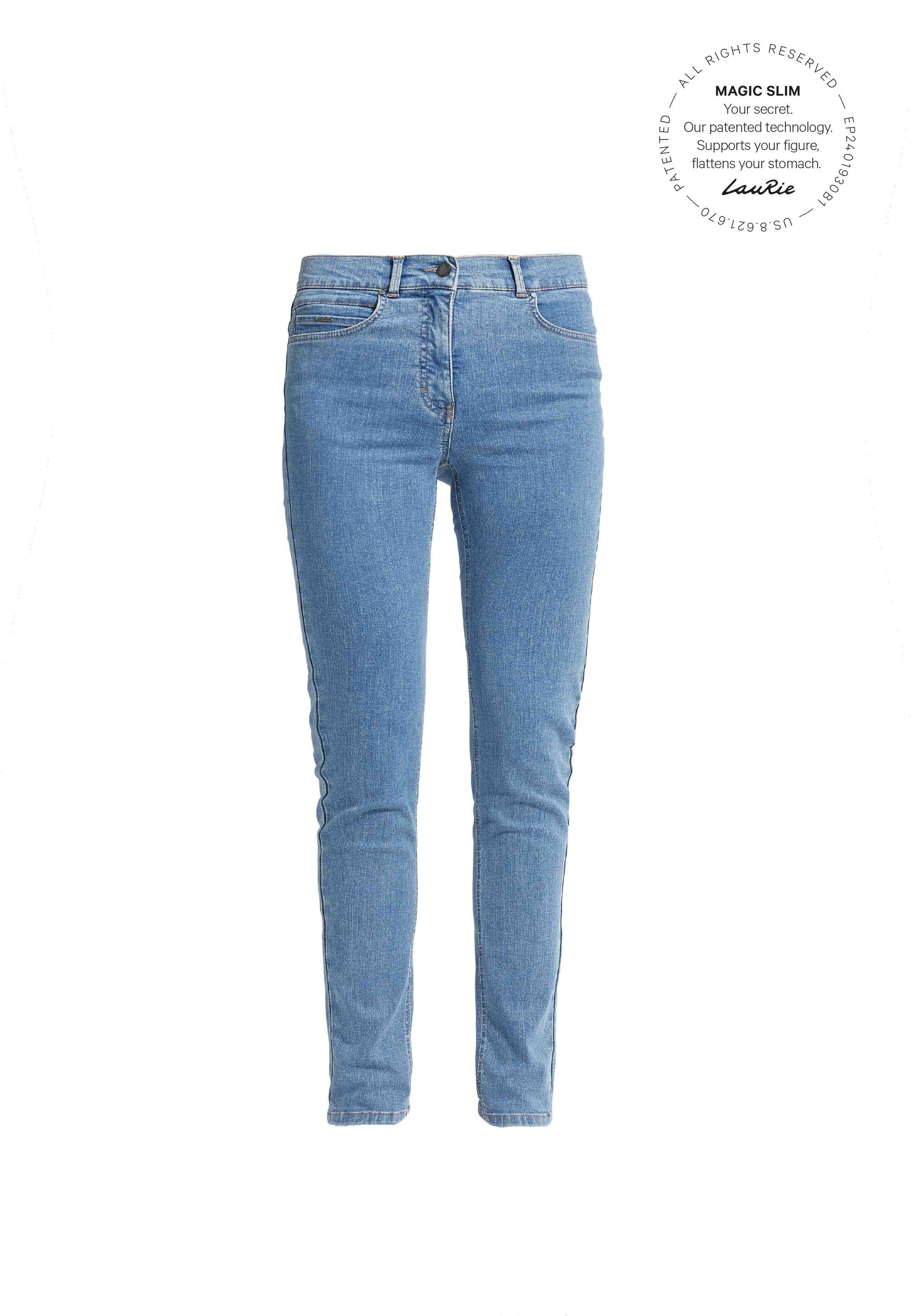 LAURIE Agatha Slim - Medium Length Trousers SLIM Blau Denim