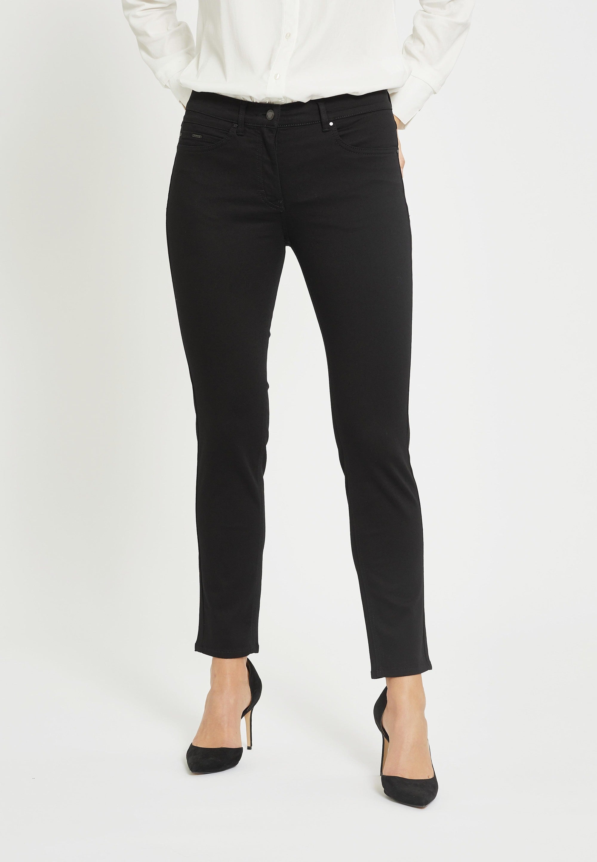 LAURIE Agatha Slim - Short Length Slim Schwarzer denim gewaschen