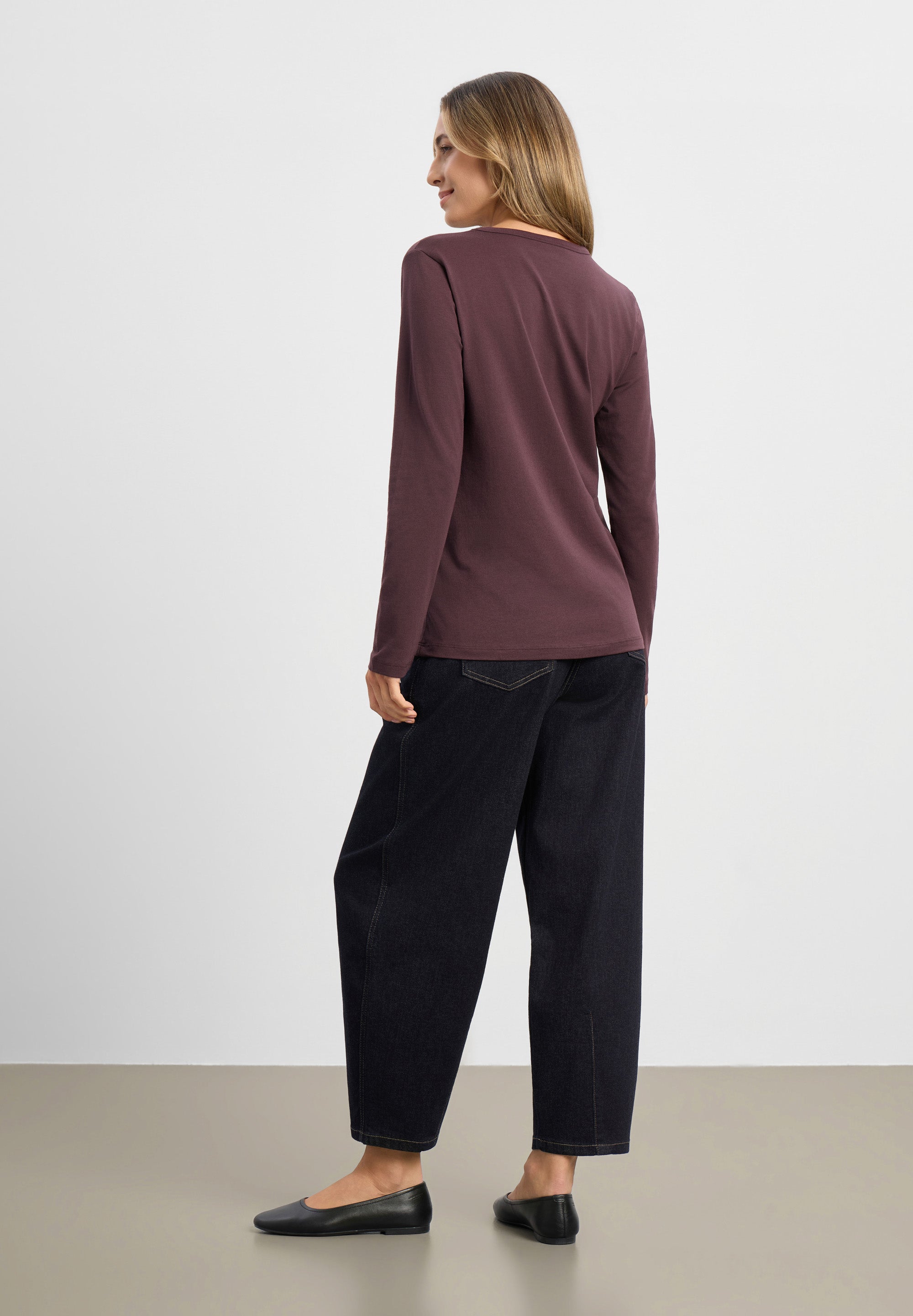 LAURIE Amanda T-Shirt LS Shirts 68000 Dark Plum