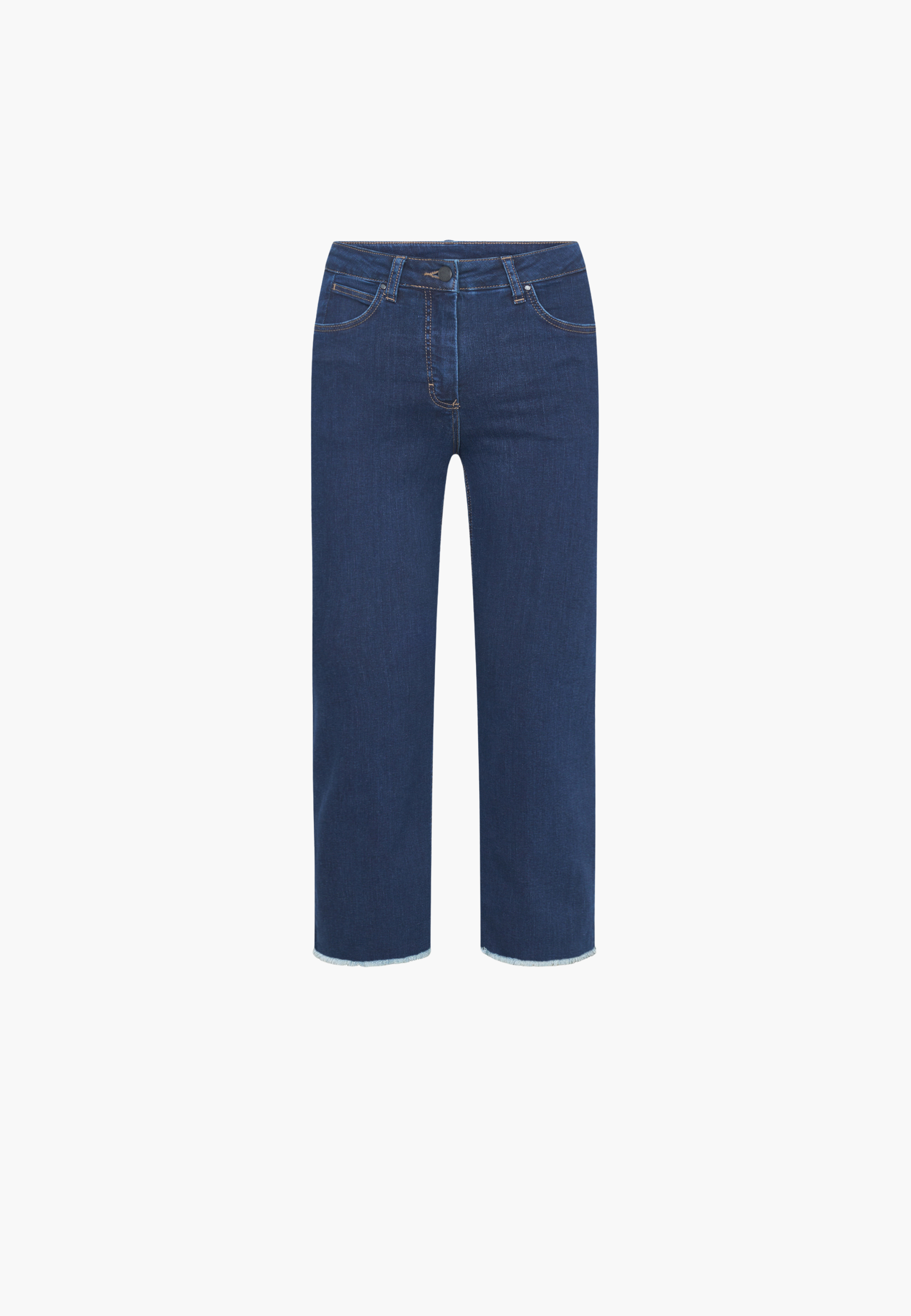 LAURIE Amelia Raw Straight Cropped Straight Dunkelblauer denim