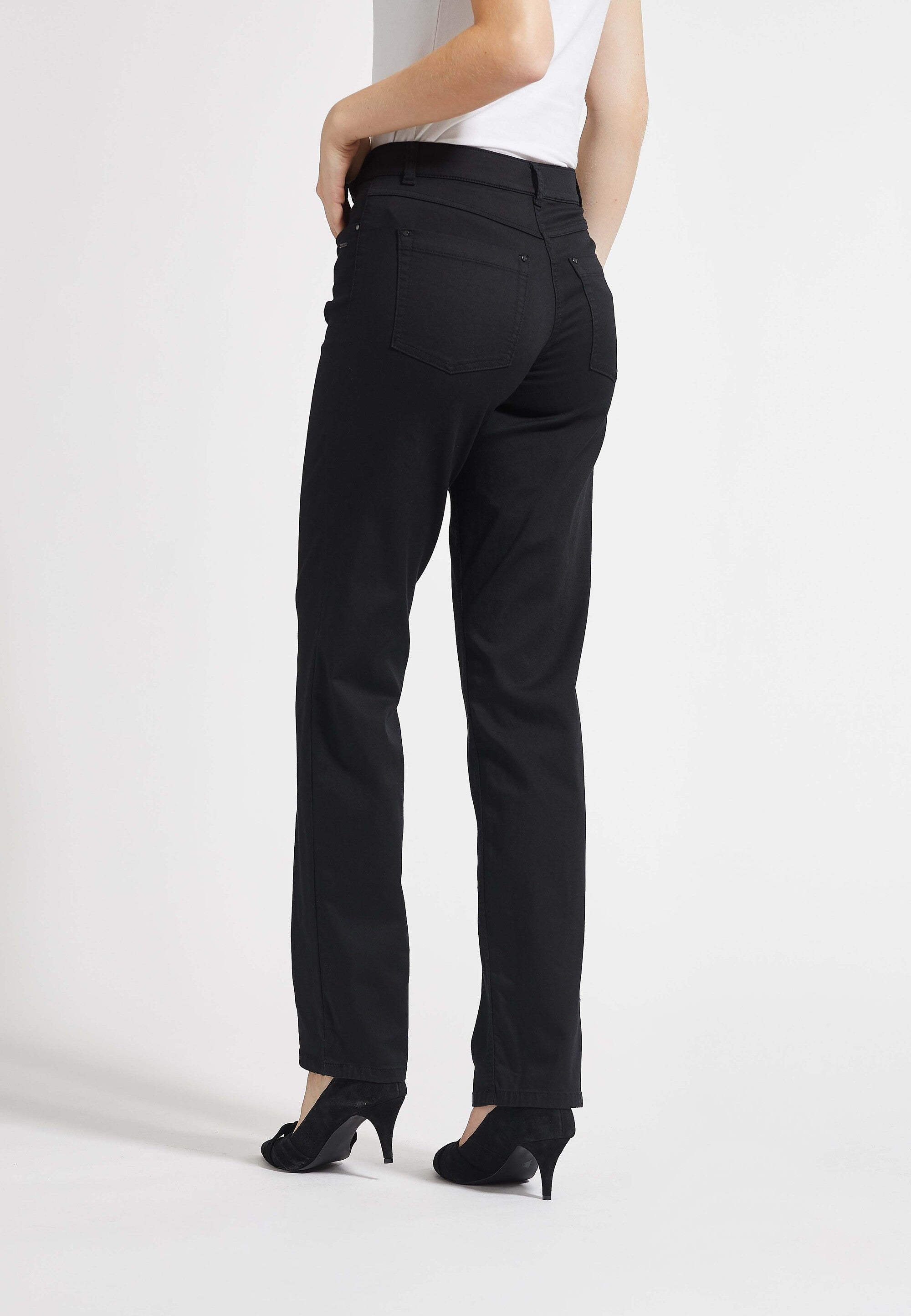 LAURIE  Amelia Straight - Long Length Trousers STRAIGHT Schwarz