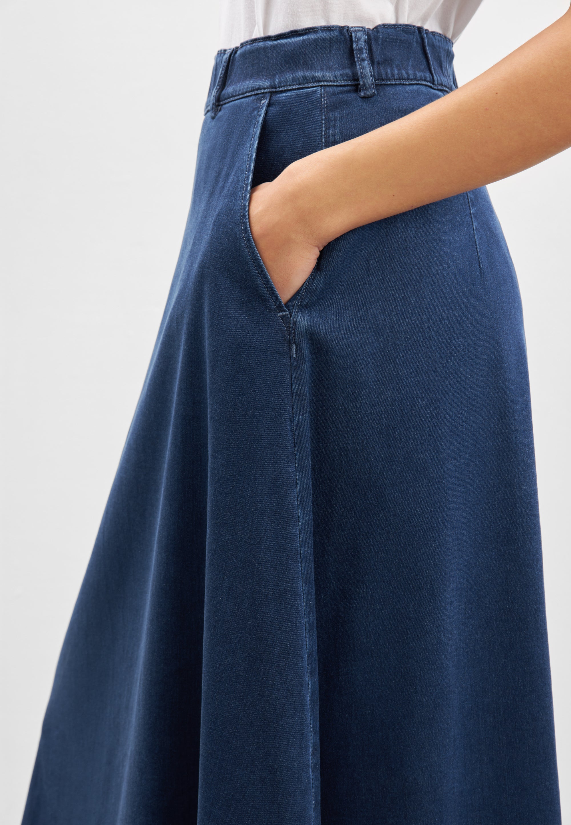 LAURIE Asta Skirt - 80 cm Skirts Mittelblauer denim