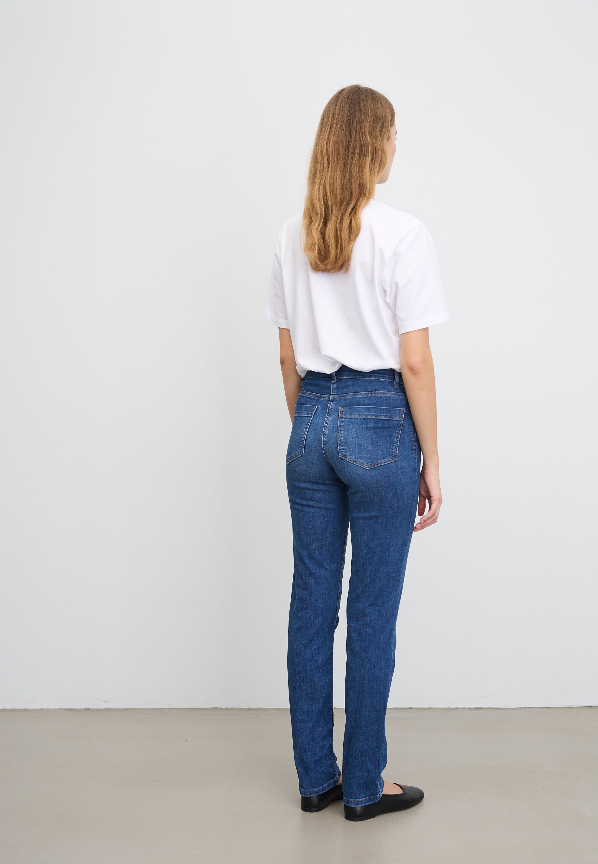 LAURIE  Charlotte Regular - Medium Length Trousers REGULAR 49399 Washed Blue Denim