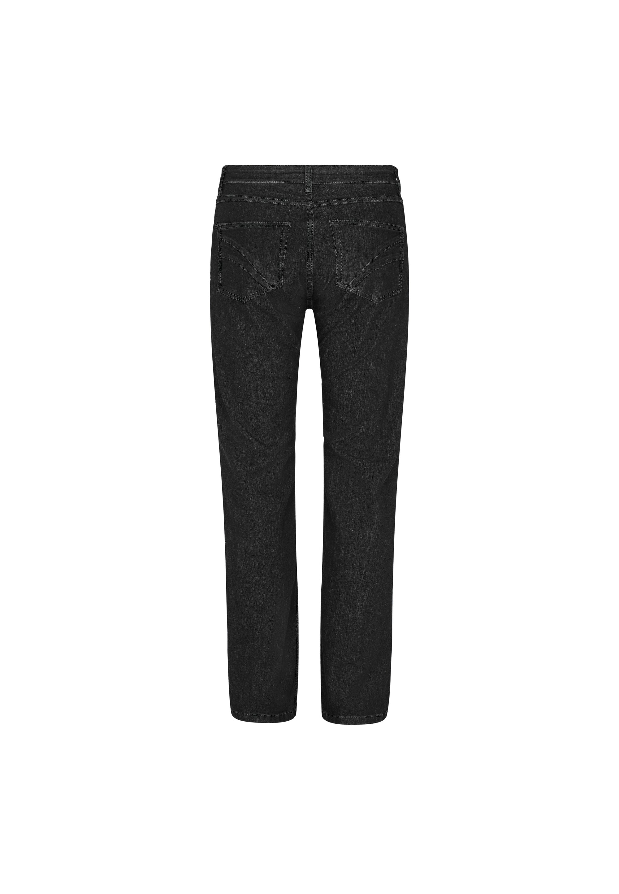 LAURIE Charlotte Regular - Medium Length - Ecolabel Trousers REGULAR Gewaschener schwarzer denim