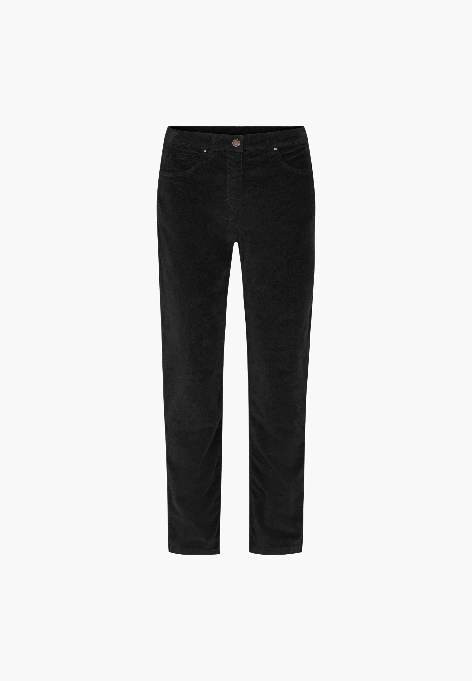LAURIE Charlotte Regular Corduroy - Medium Length Regular Schwarz