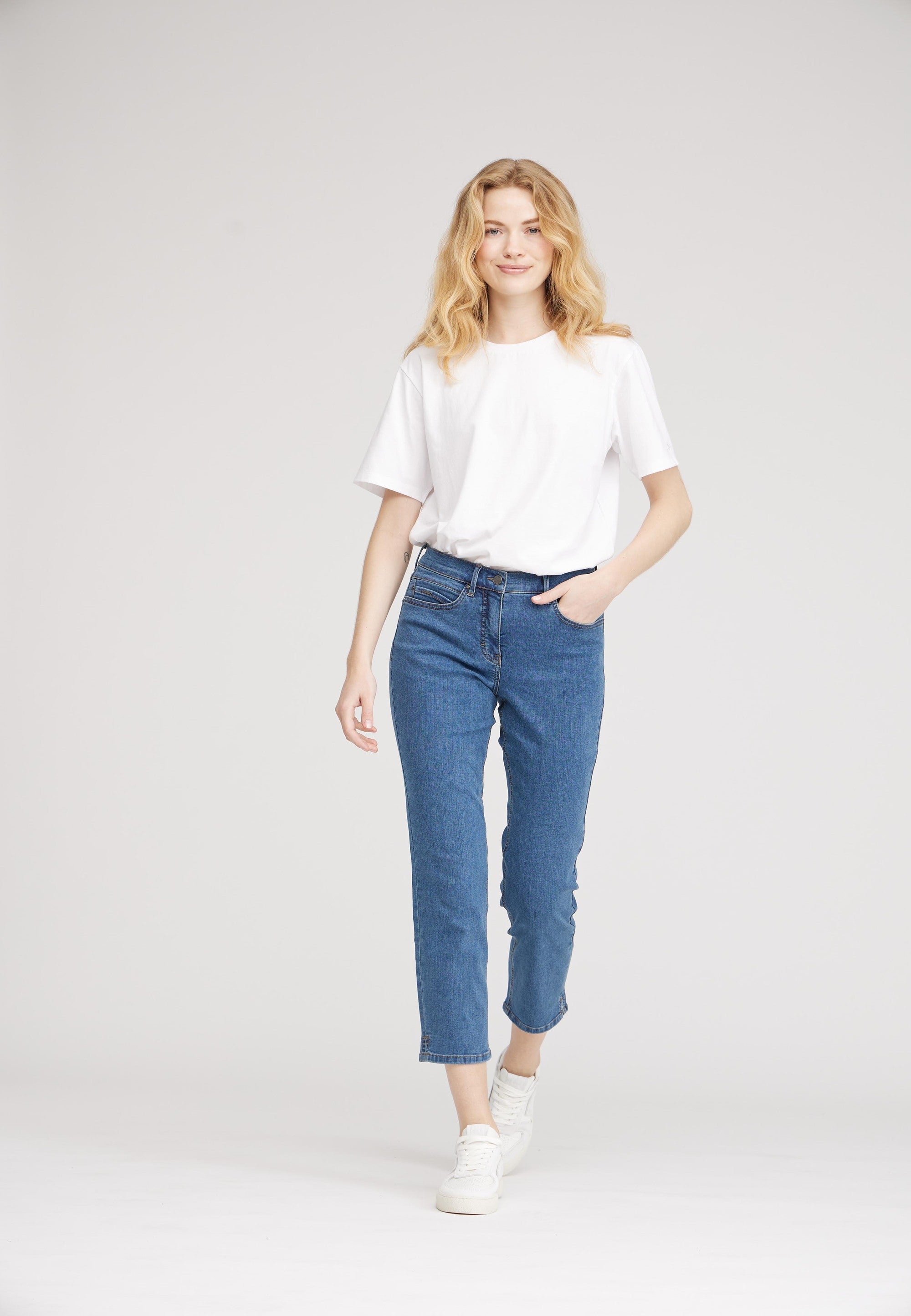 LAURIE Christie Regular Crop Trousers REGULAR Blau Denim