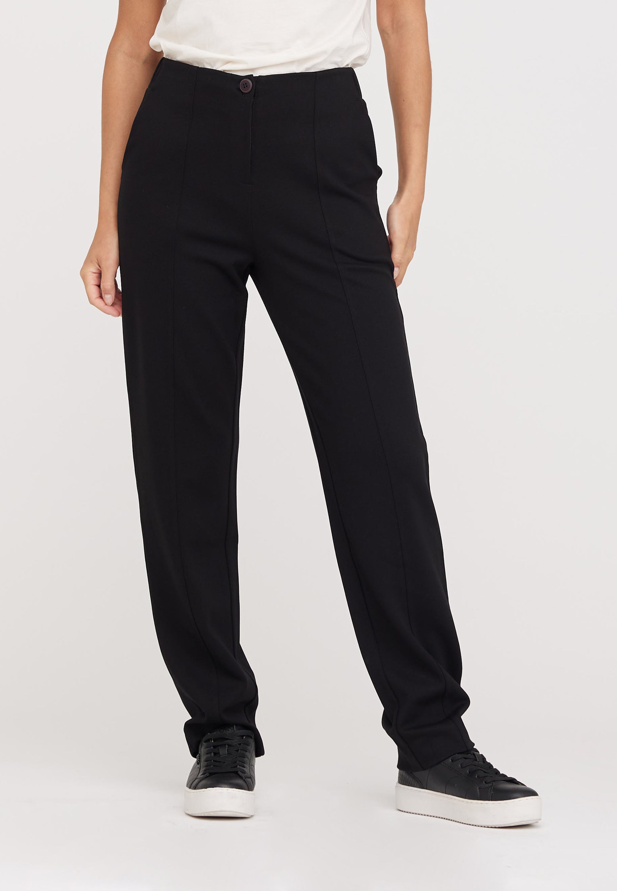 LAURIE  Diana Relaxed - Medium Length Trousers RELAXED Schwarz