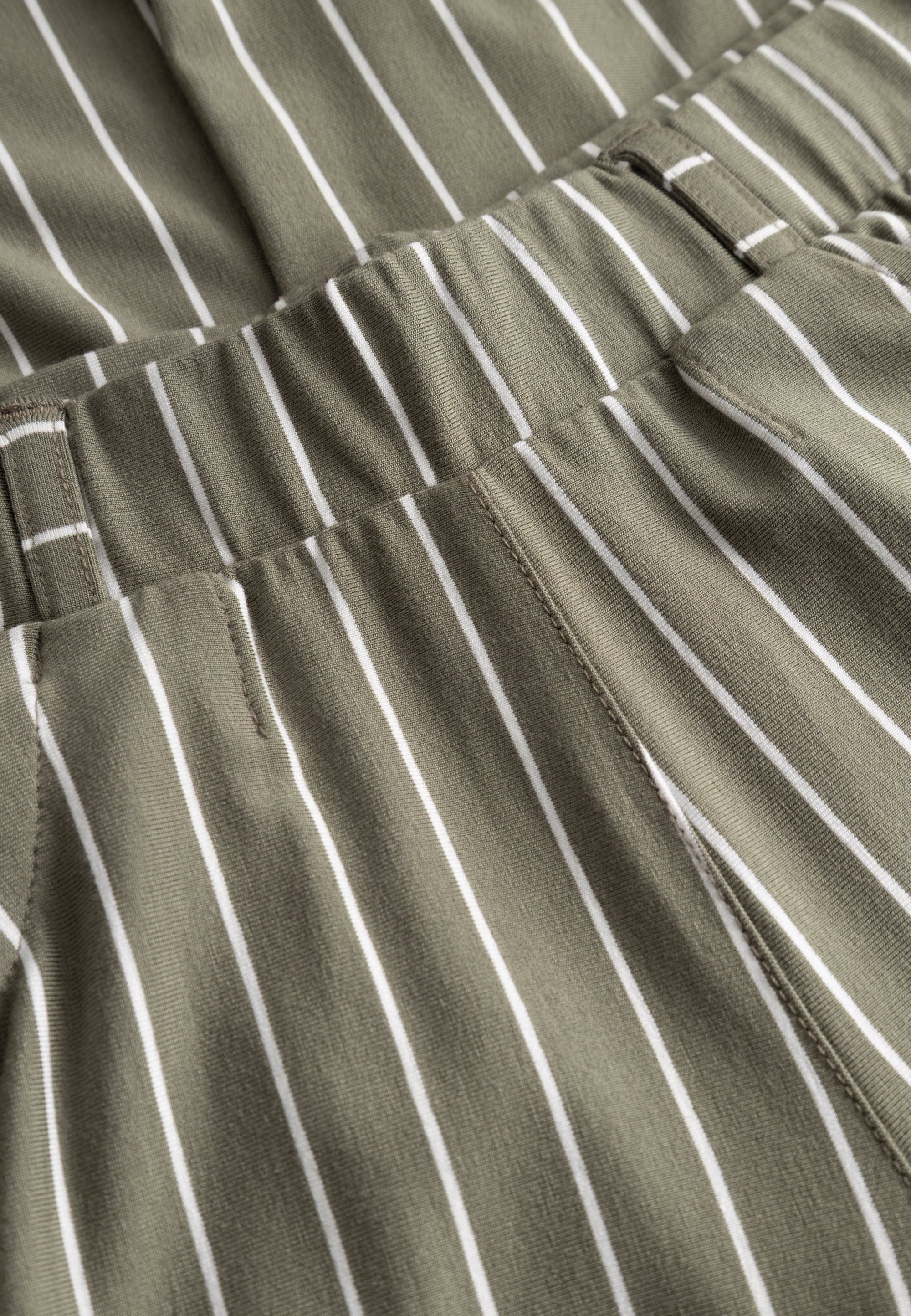 LAURIE Donna Loose Jersey - Cropped Loose 55222 Khaki stripe