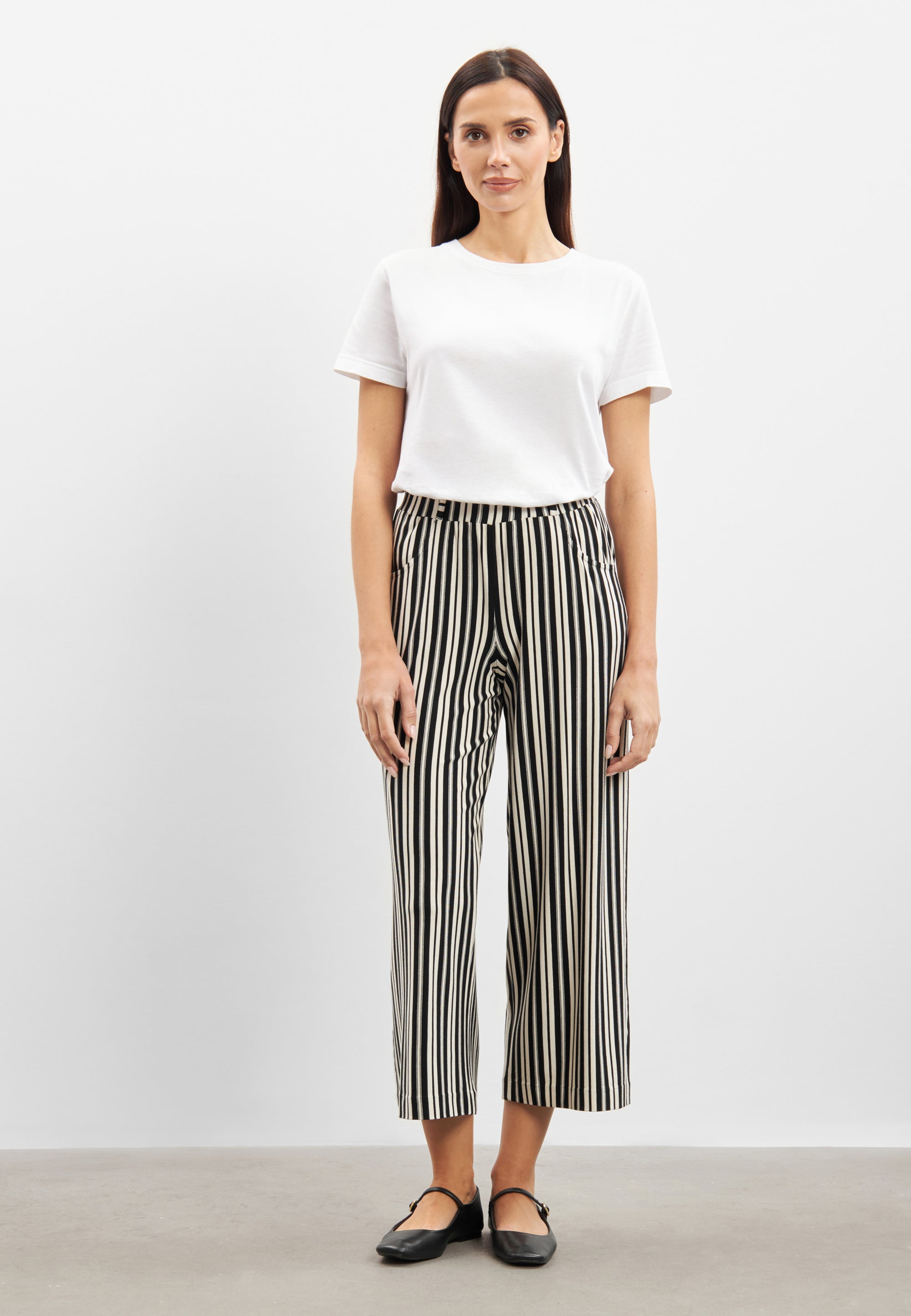 LAURIE Donna Loose Jersey - Cropped Loose 99139 Elegant Stripe